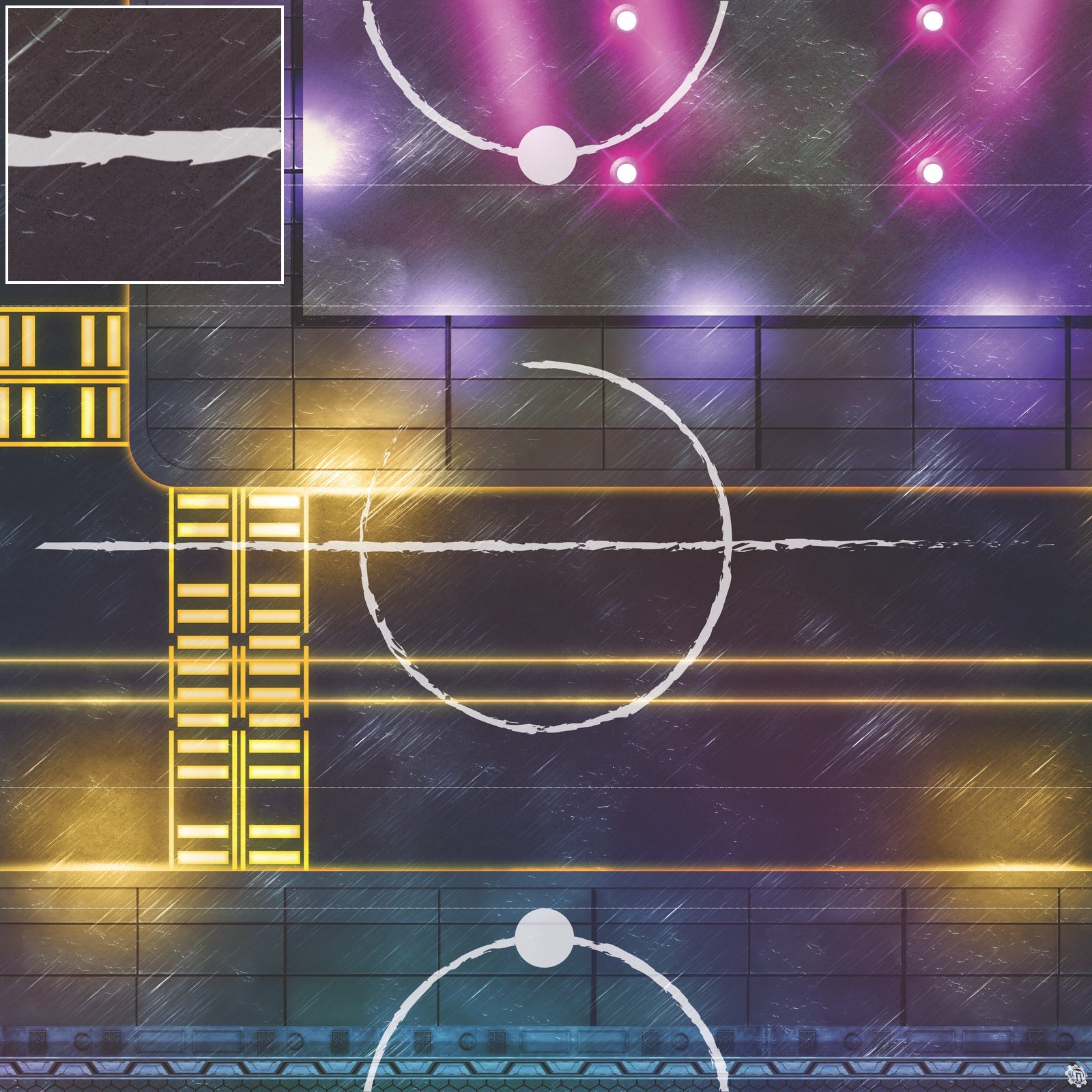 Mats by Mars: Techno Strip Tabletop Wargaming Play Mat