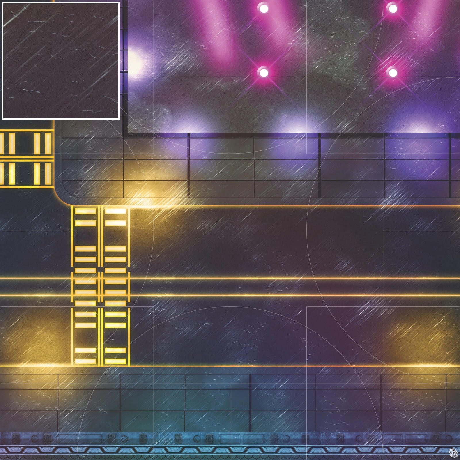 Mats by Mars: Techno Strip Tabletop Wargaming Play Mat