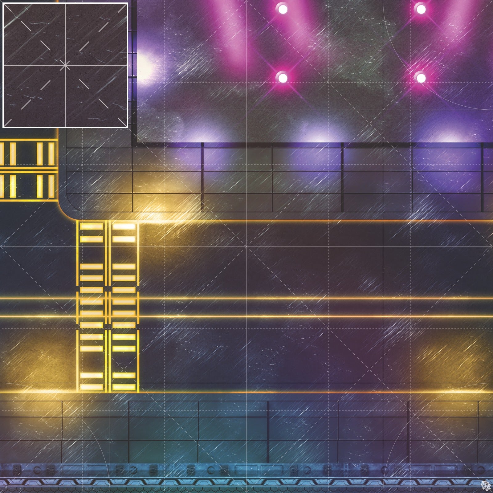 Mats by Mars: Techno Strip Tabletop Wargaming Play Mat