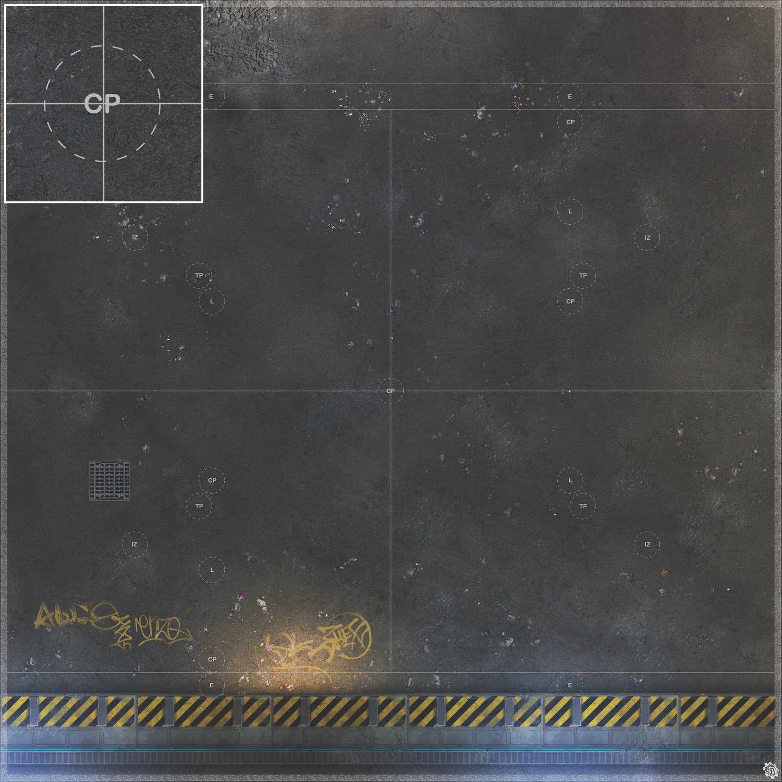Mats by Mars: Loading Dock Lot Tabletop Wargaming Play Mat