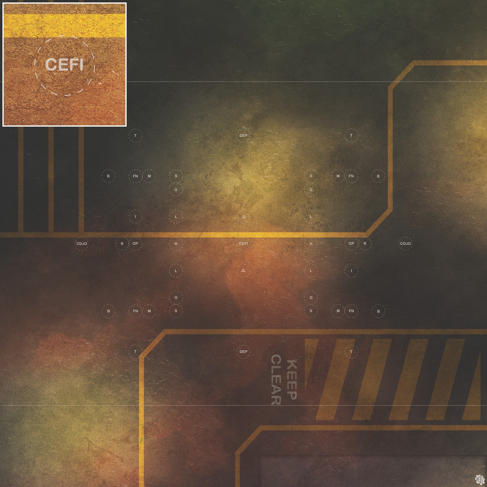 Mats by Mars: Restricted Zone Tabletop Wargaming Play Mat