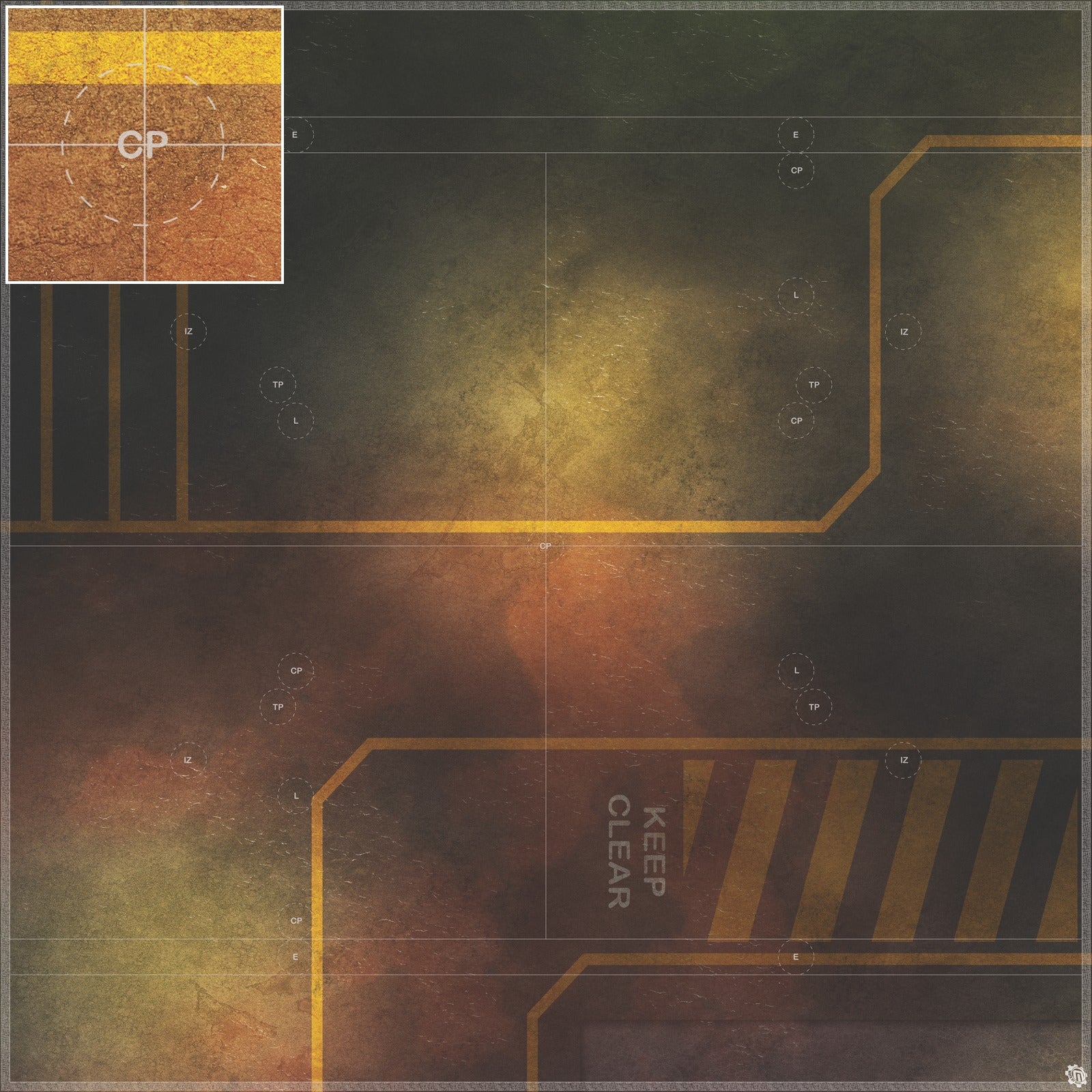 Mats by Mars: Restricted Zone Tabletop Wargaming Play Mat