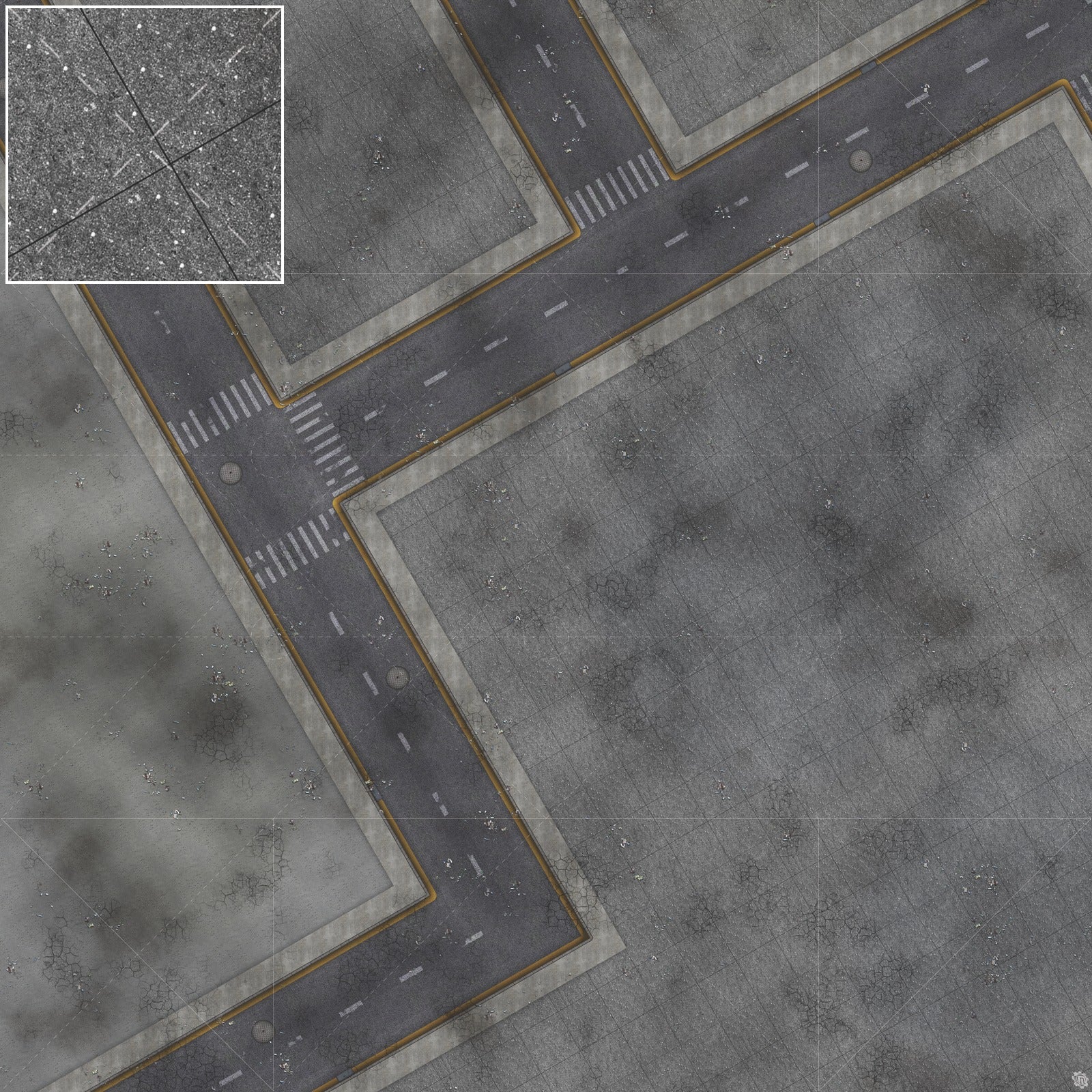 Mats by Mars: Crime Alley (Bend Rd) Tabletop Wargaming Play Mat