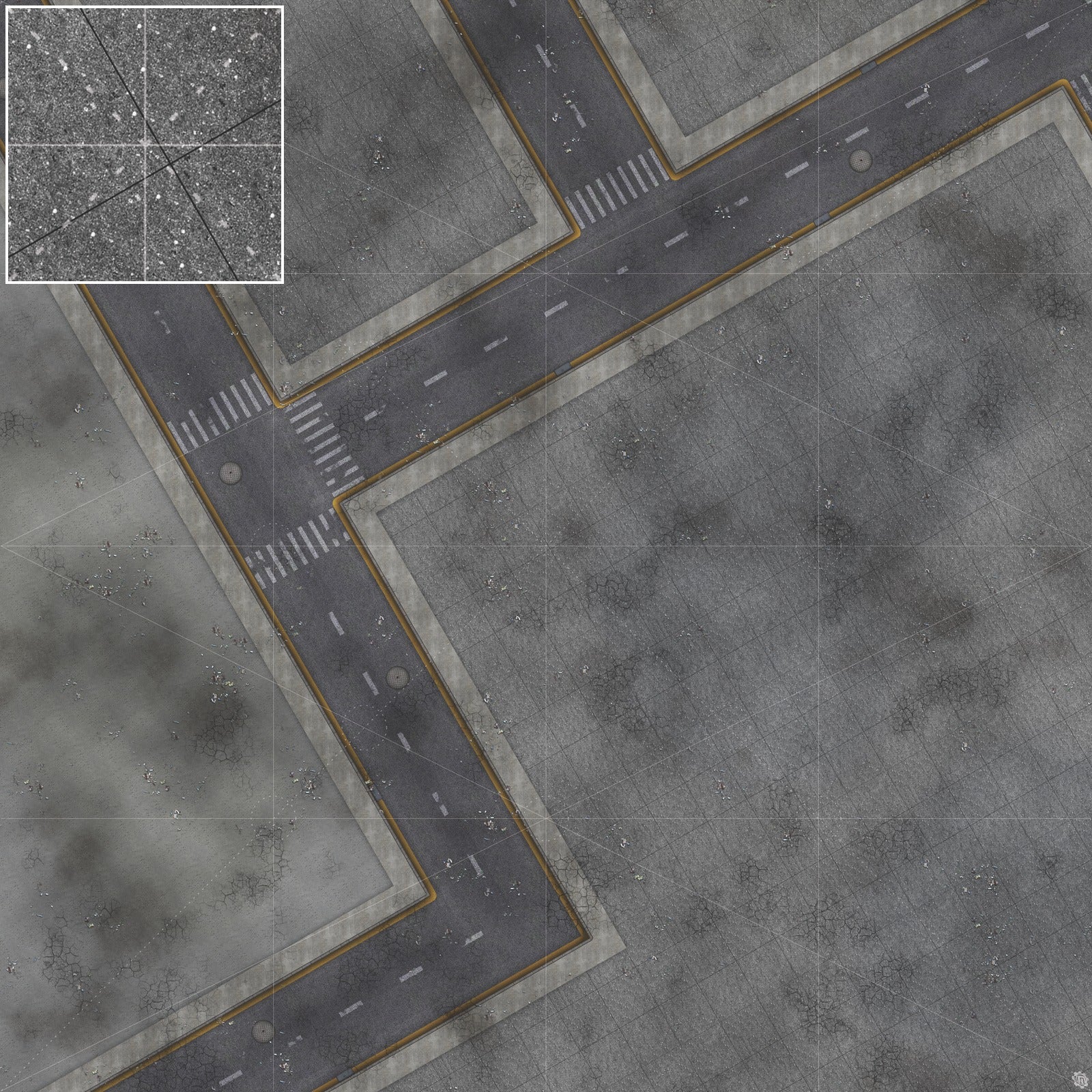 Mats by Mars: Crime Alley (Bend Rd) Tabletop Wargaming Play Mat