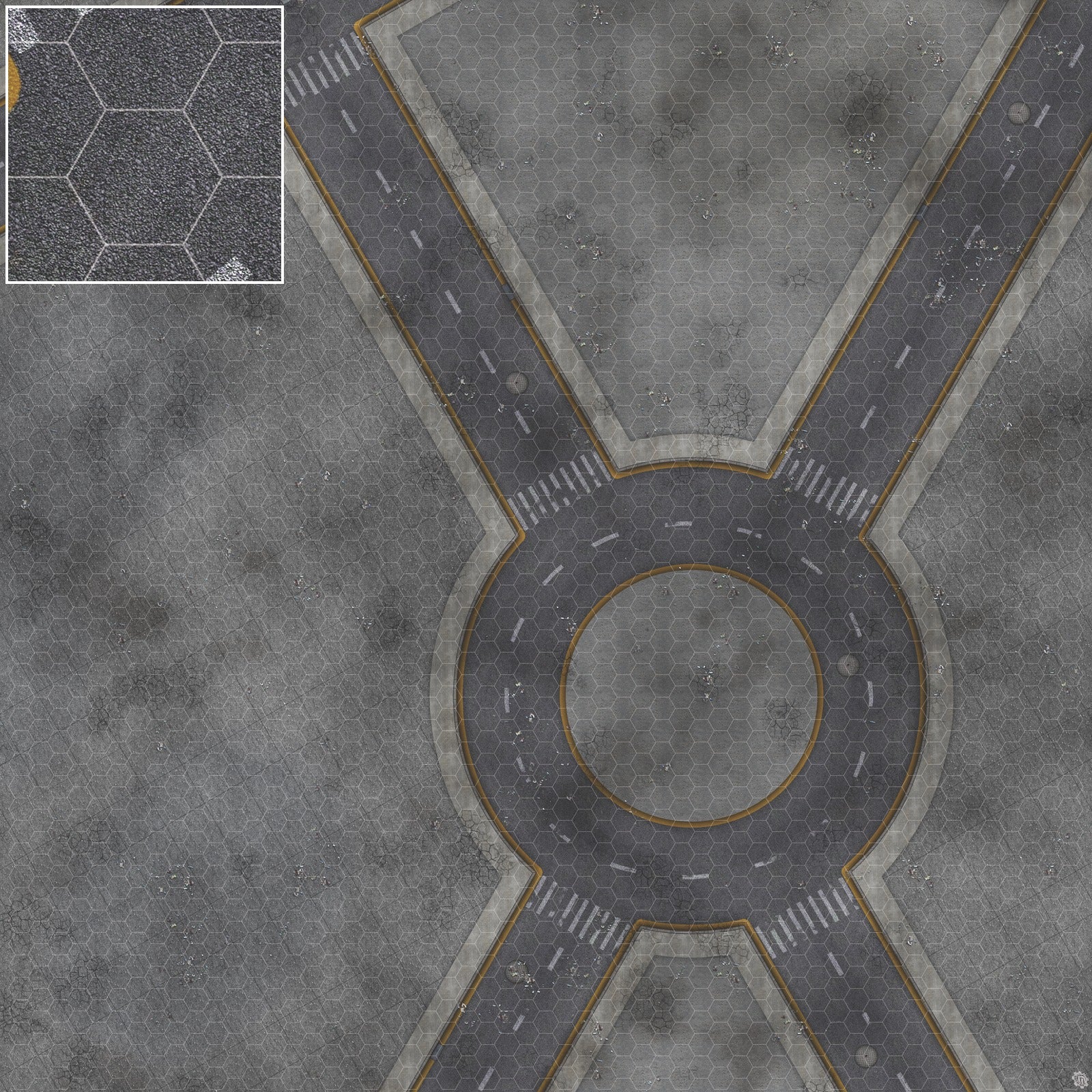 Mats by Mars: Crime Alley (Circle) Tabletop Wargaming Play Mat