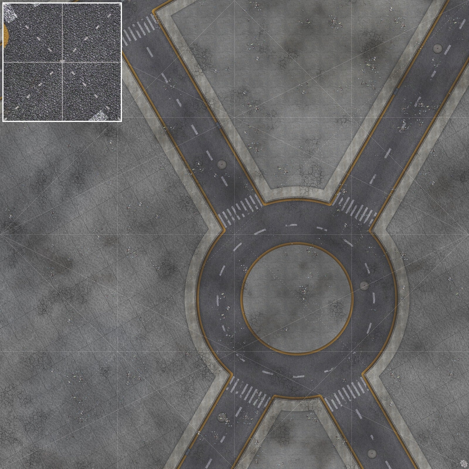Mats by Mars: Crime Alley (Circle) Tabletop Wargaming Play Mat
