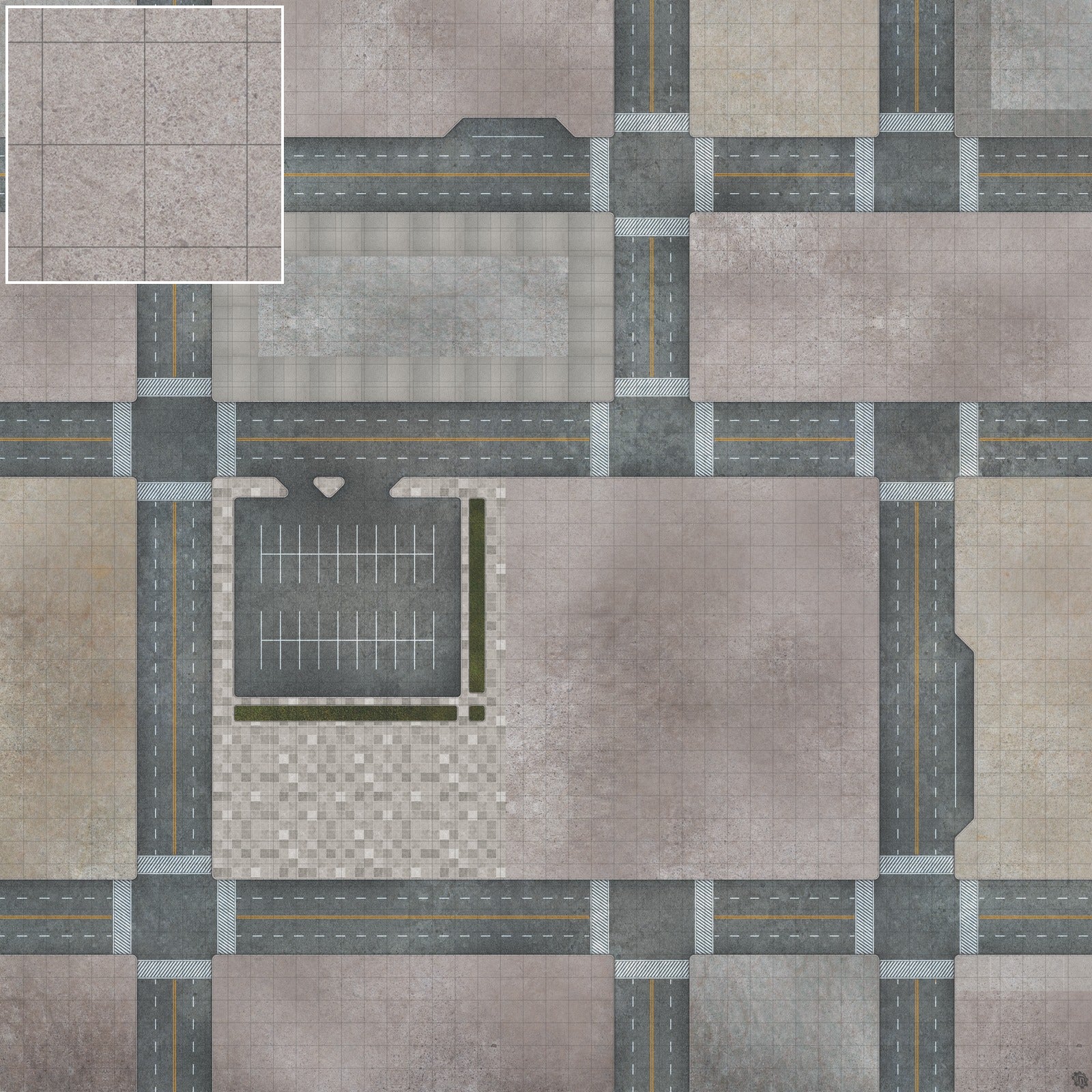 Mats by Mars: Streets of Justice B Tabletop Wargaming Play Mat