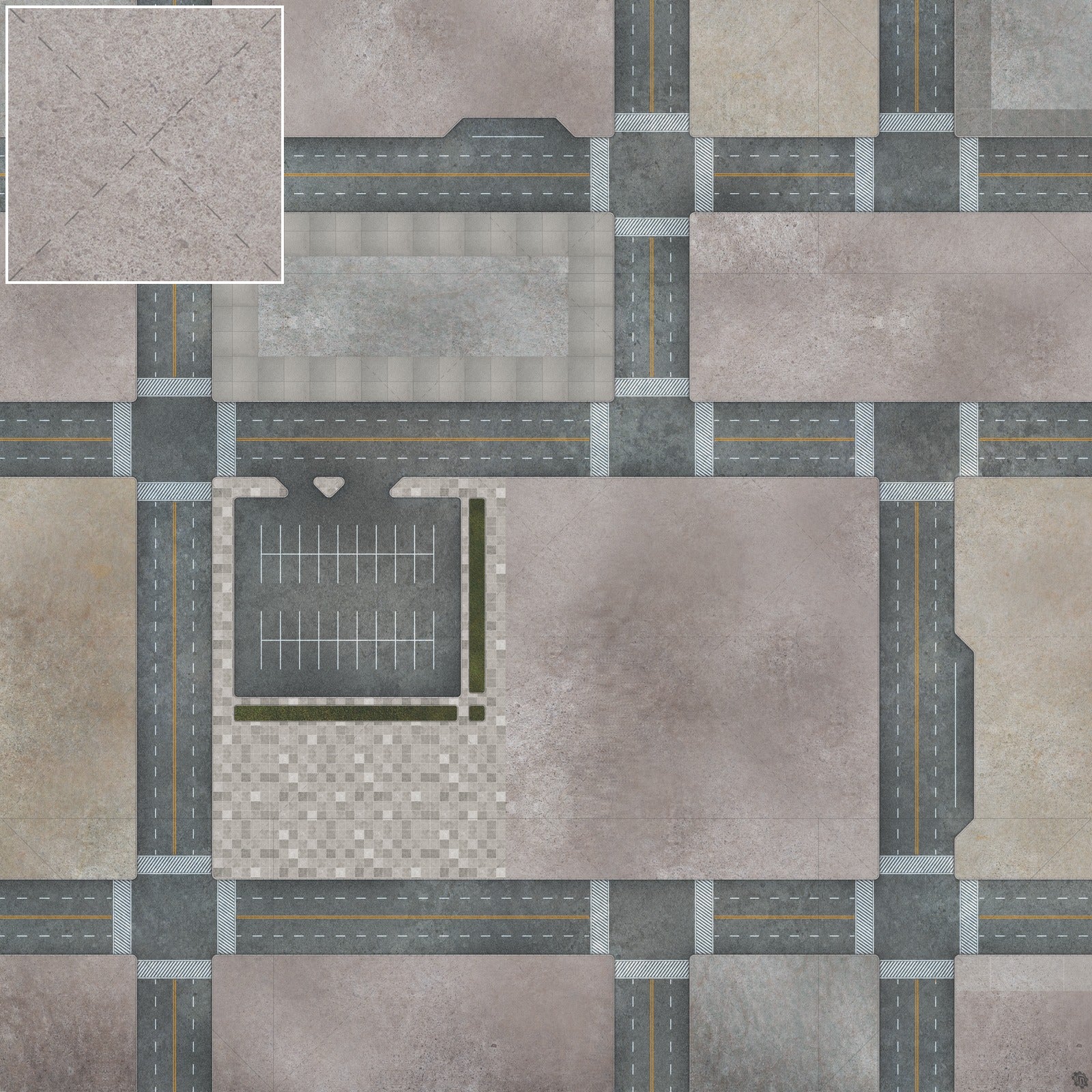 Mats by Mars: Streets of Justice B Tabletop Wargaming Play Mat