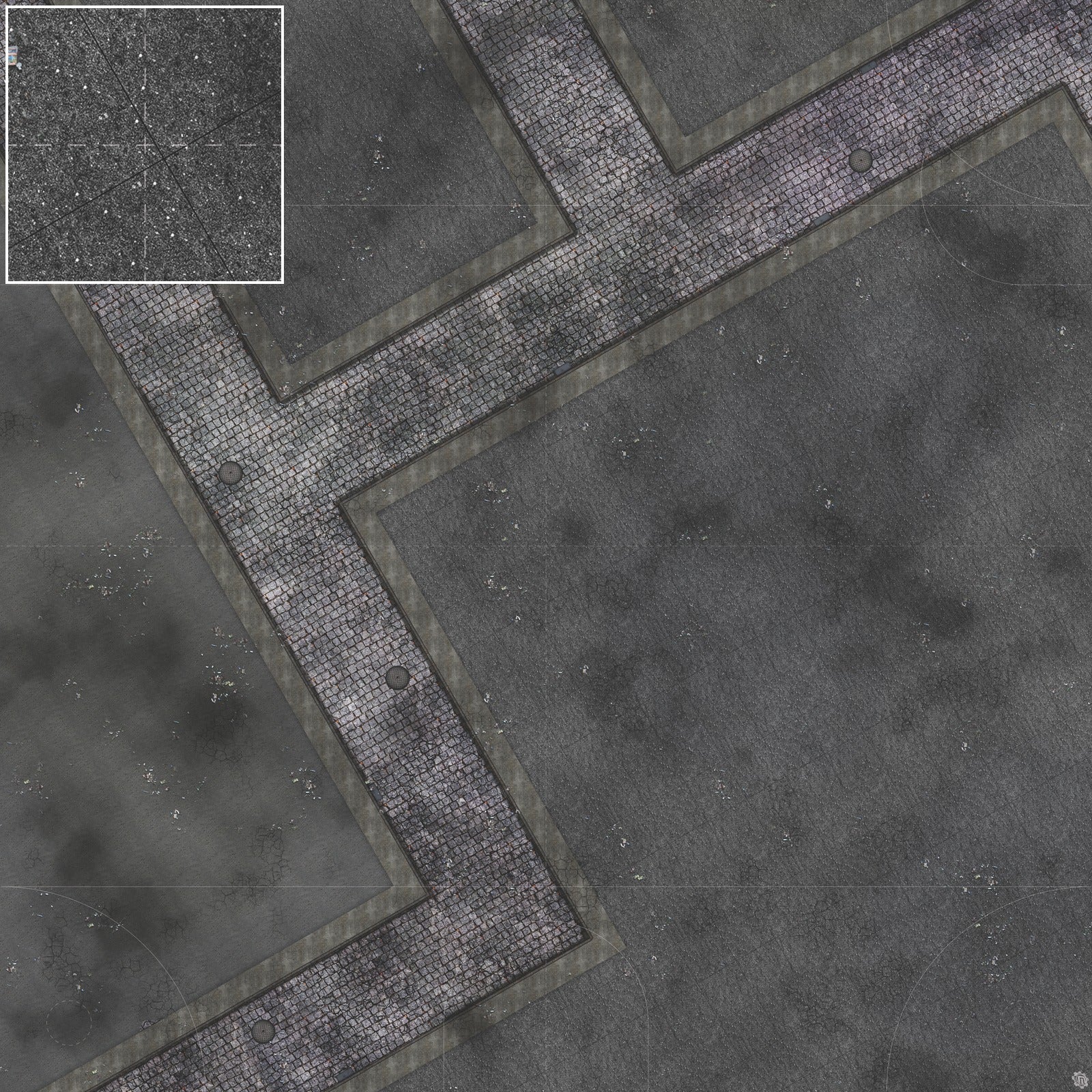 Mats by Mars: Victorian Alley (Bend Rd) Tabletop Wargaming Play Mat