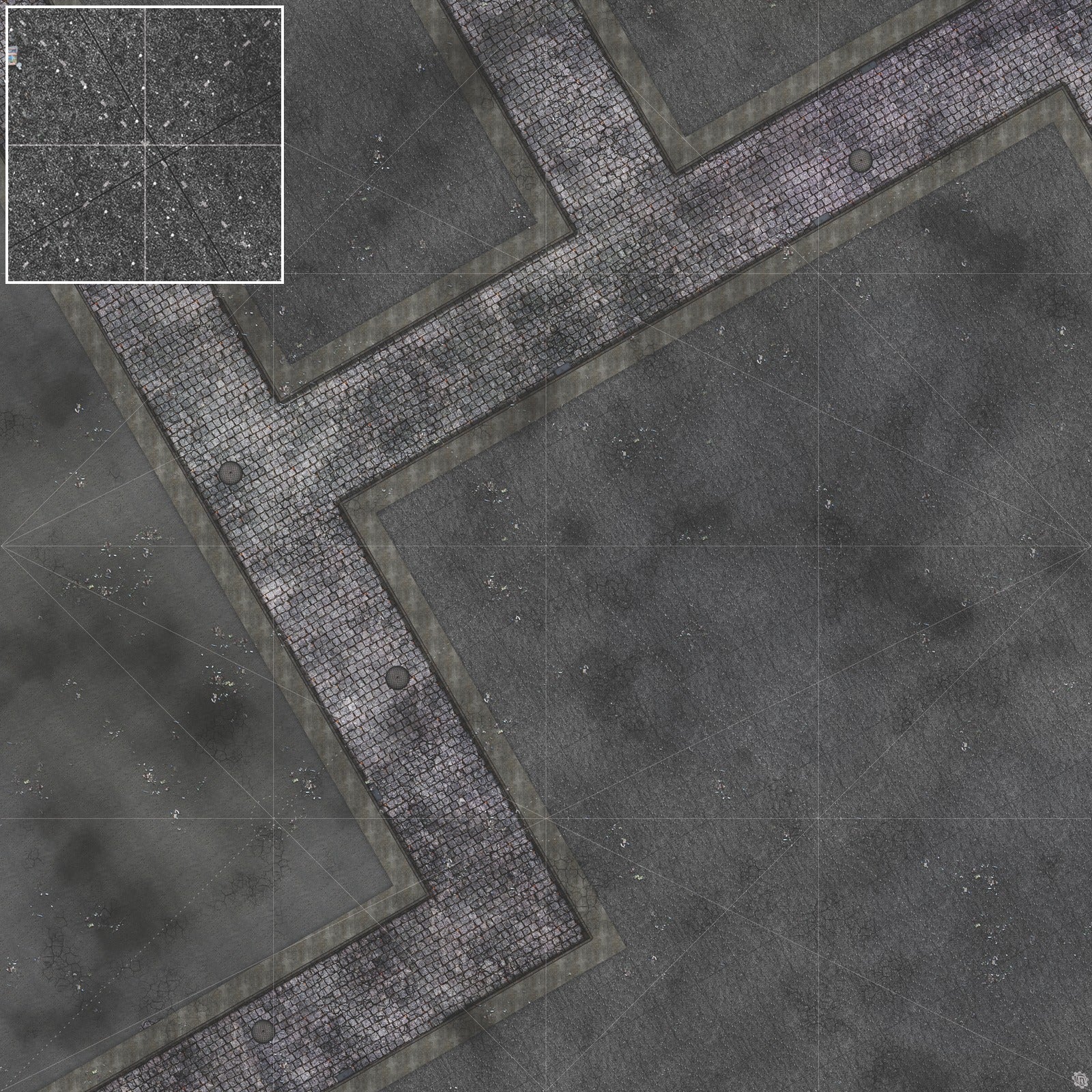 Mats by Mars: Victorian Alley (Bend Rd) Tabletop Wargaming Play Mat