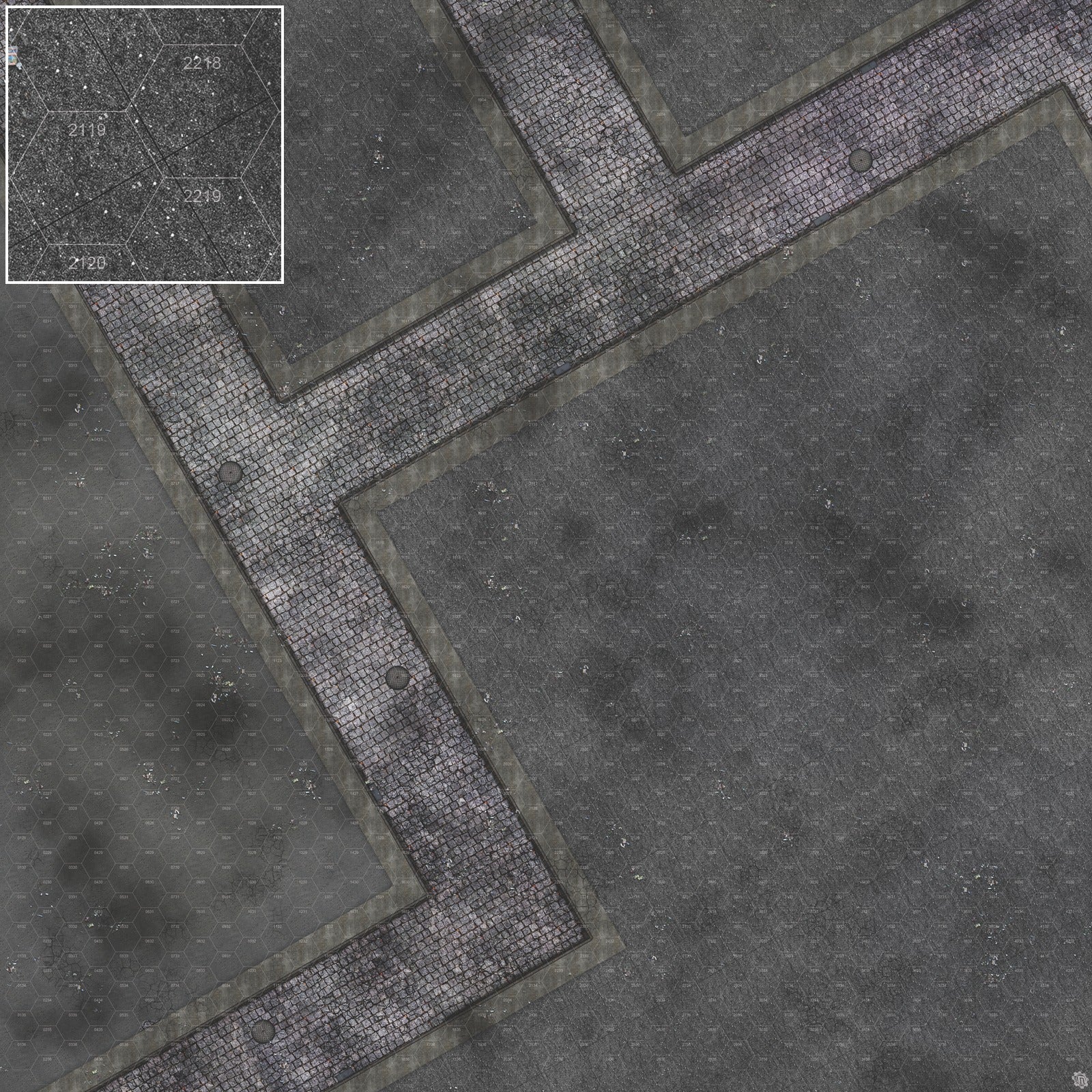 Mats by Mars: Victorian Alley (Bend Rd) Tabletop Wargaming Play Mat