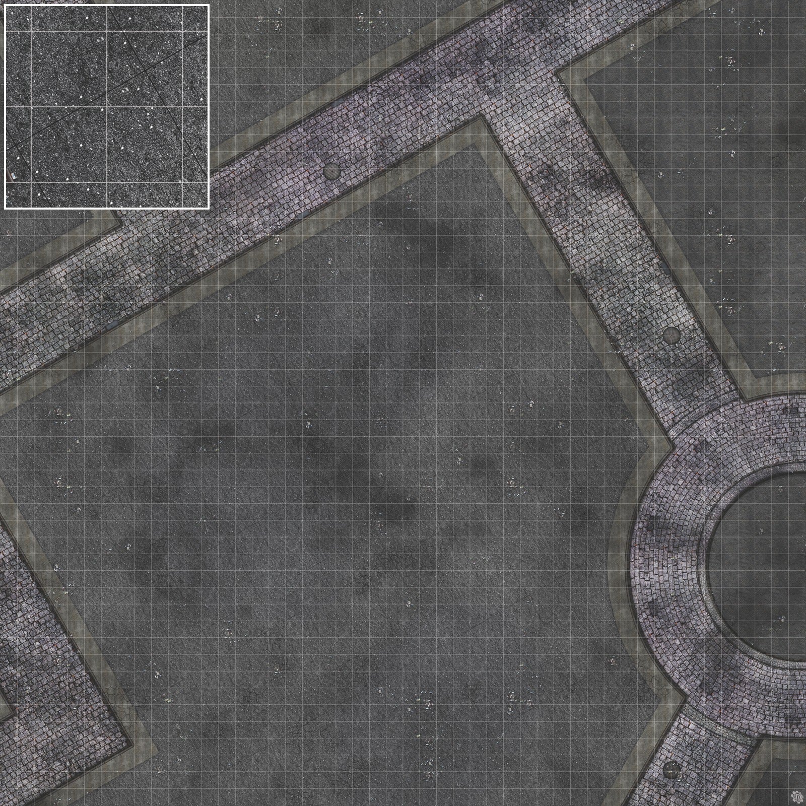 Mats by Mars: Victorian Alley (Intersection) Tabletop Wargaming Play Mat