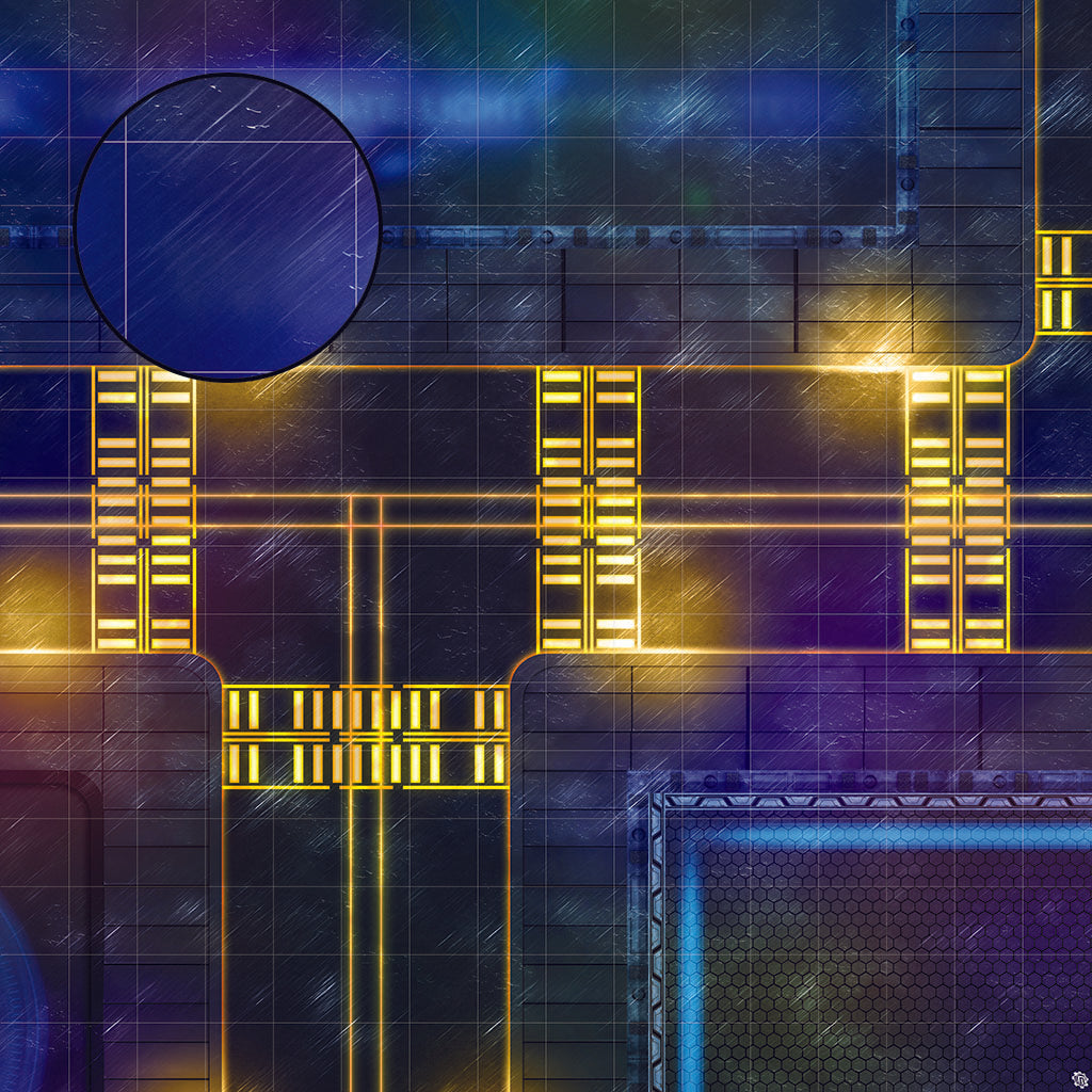 Mats by Mars: Techno Strip Tabletop Wargaming Play Mat