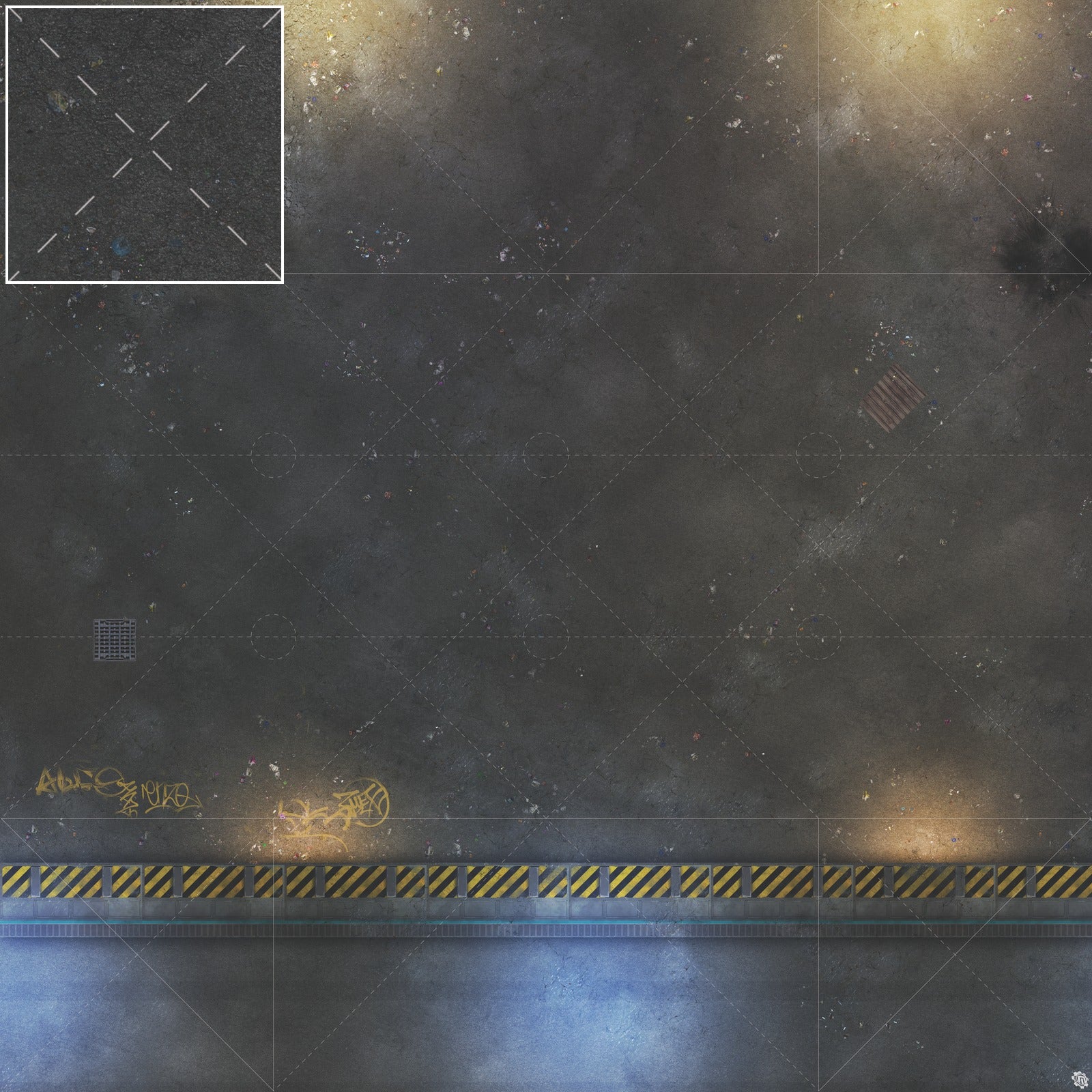 Mats by Mars: Loading Dock Lot Tabletop Wargaming Play Mat