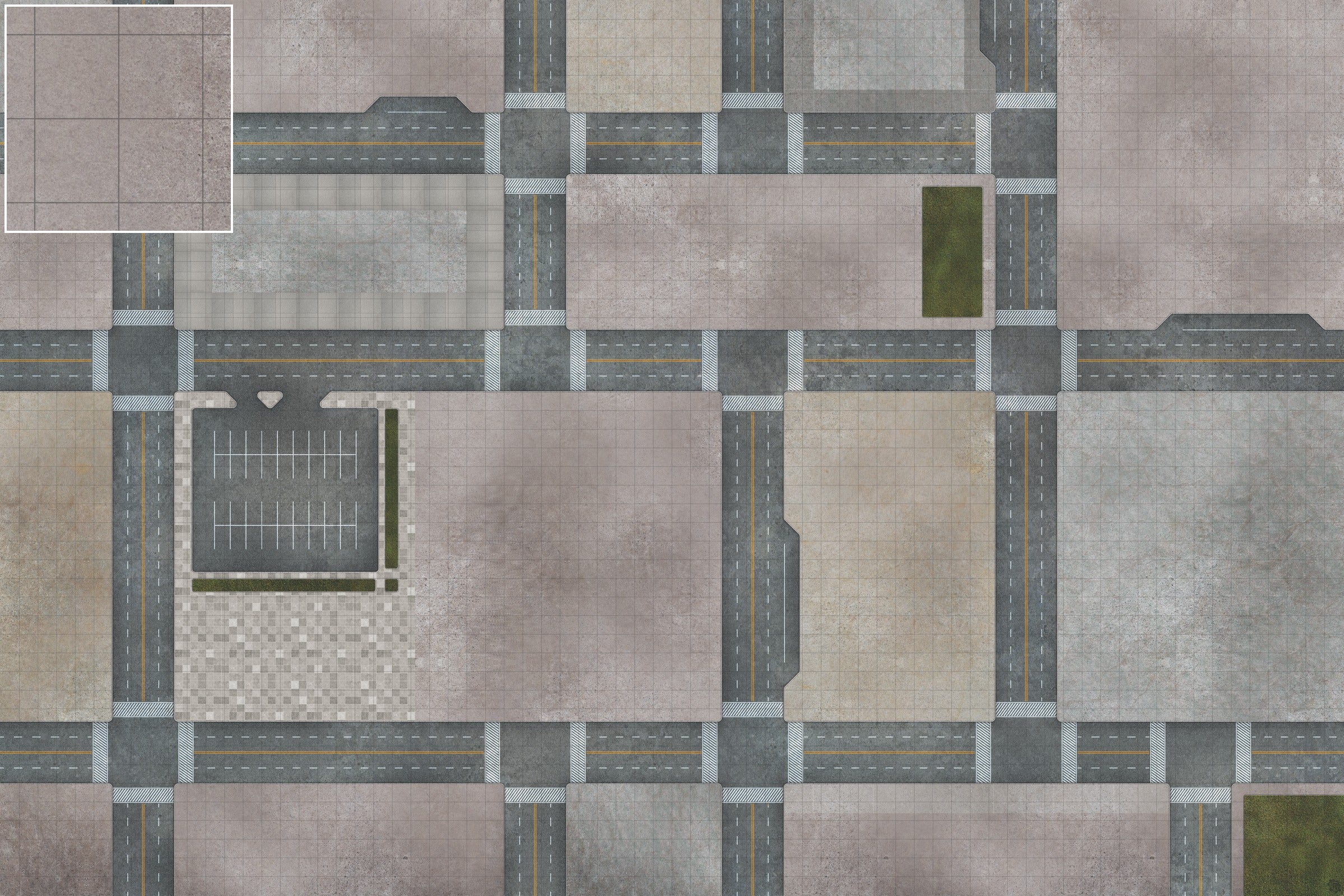 Mats by Mars: Streets of Justice B Tabletop Wargaming Play Mat