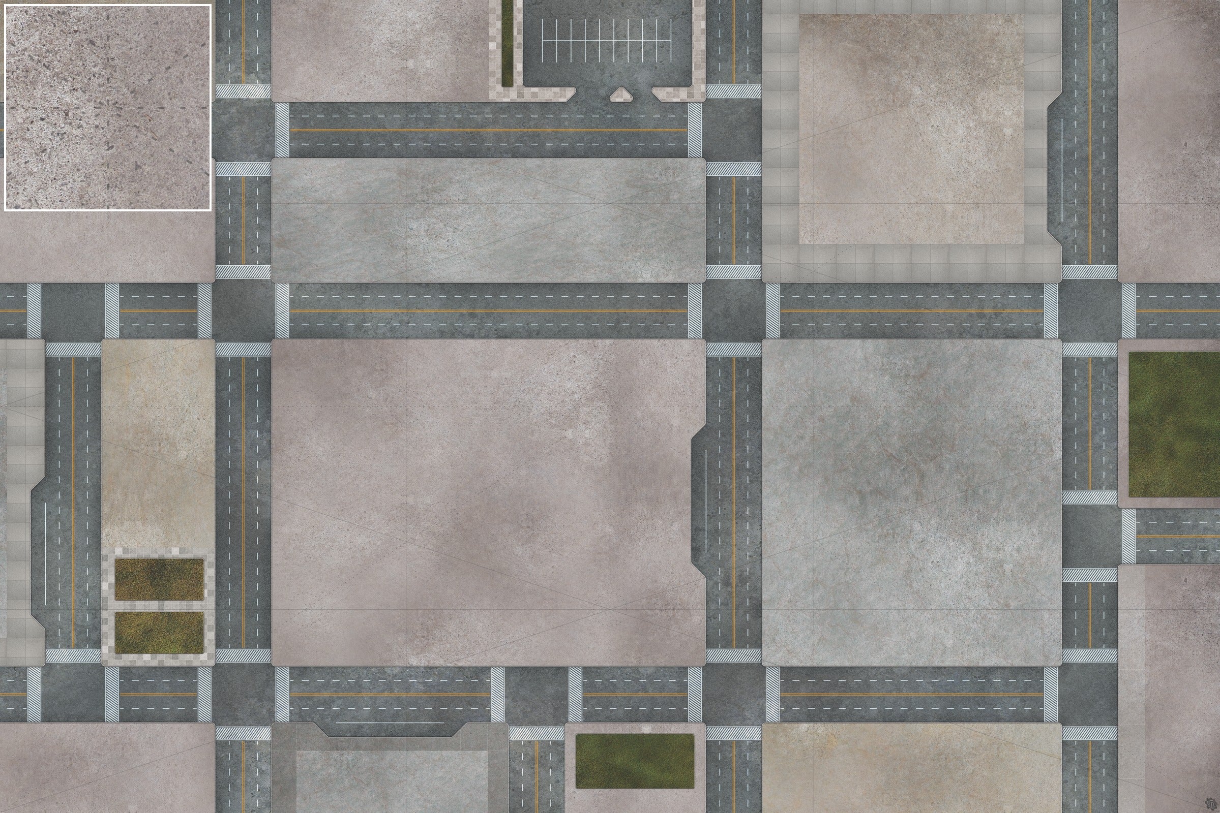 Mats by Mars: Streets of Justice C Tabletop Wargaming Play Mat