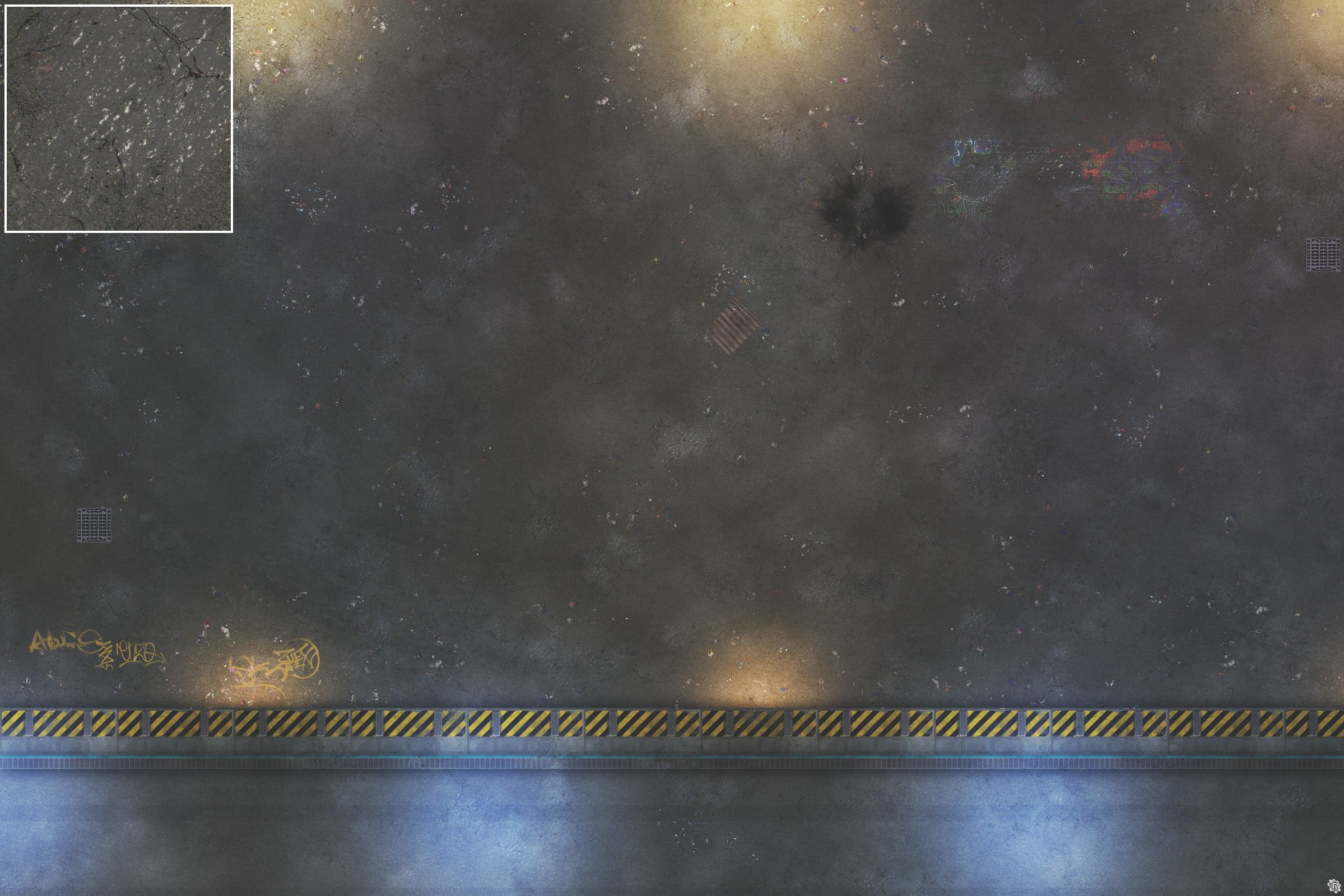 Mats by Mars: Loading Dock Lot Tabletop Wargaming Play Mat