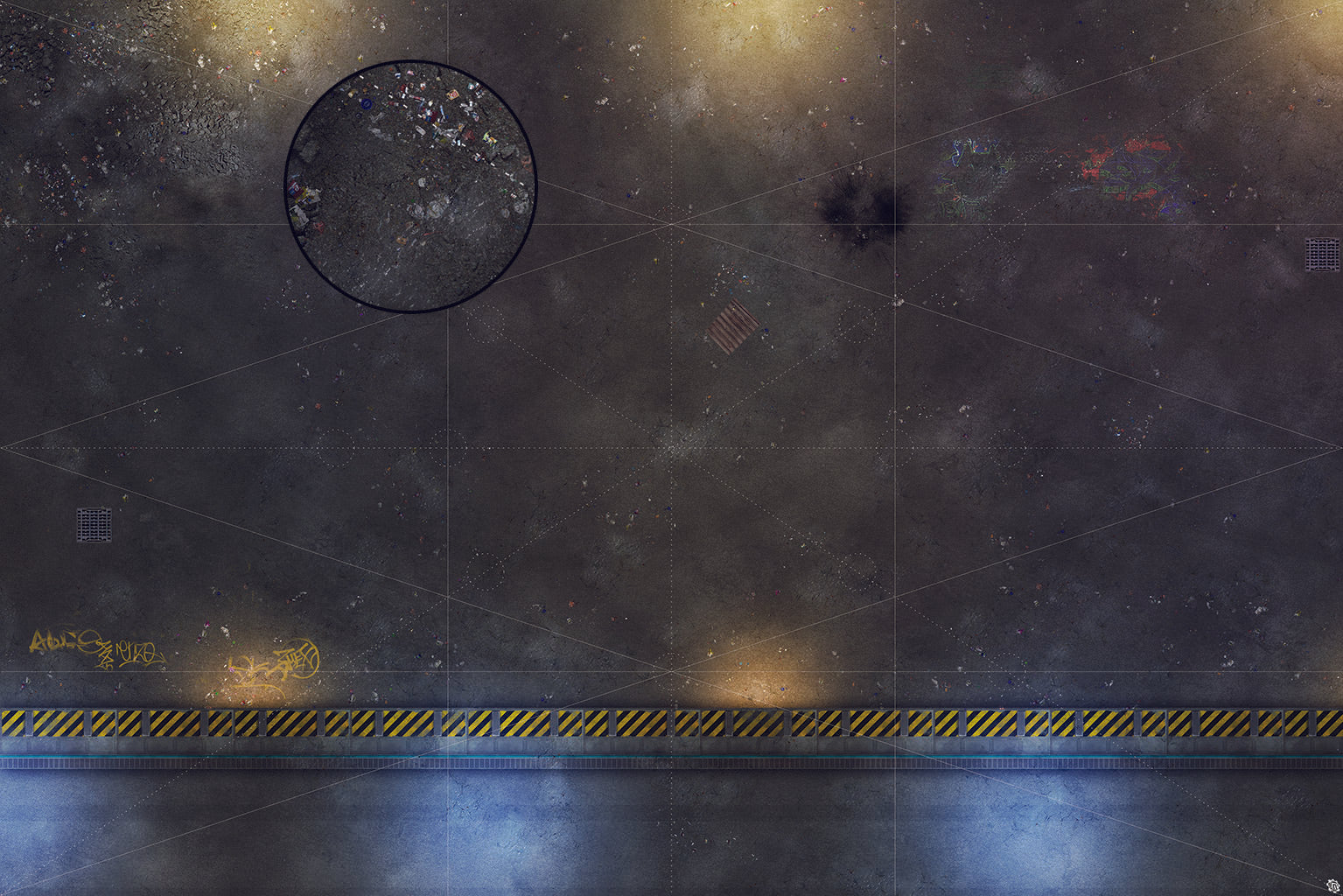 Mats by Mars: Loading Dock Lot Tabletop Wargaming Play Mat