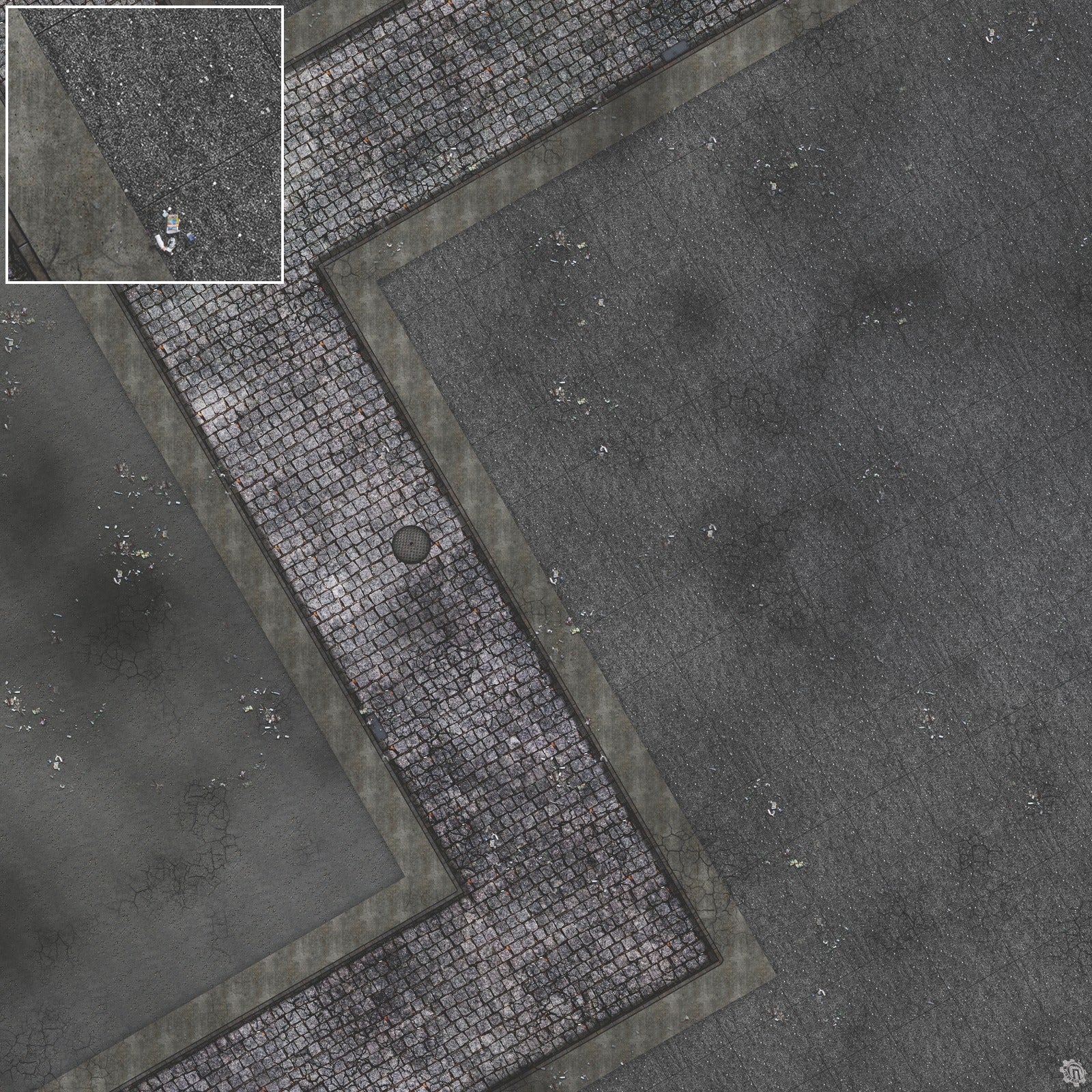 Mats by Mars: Victorian Alley (Bend Rd) Tabletop Wargaming Play Mat