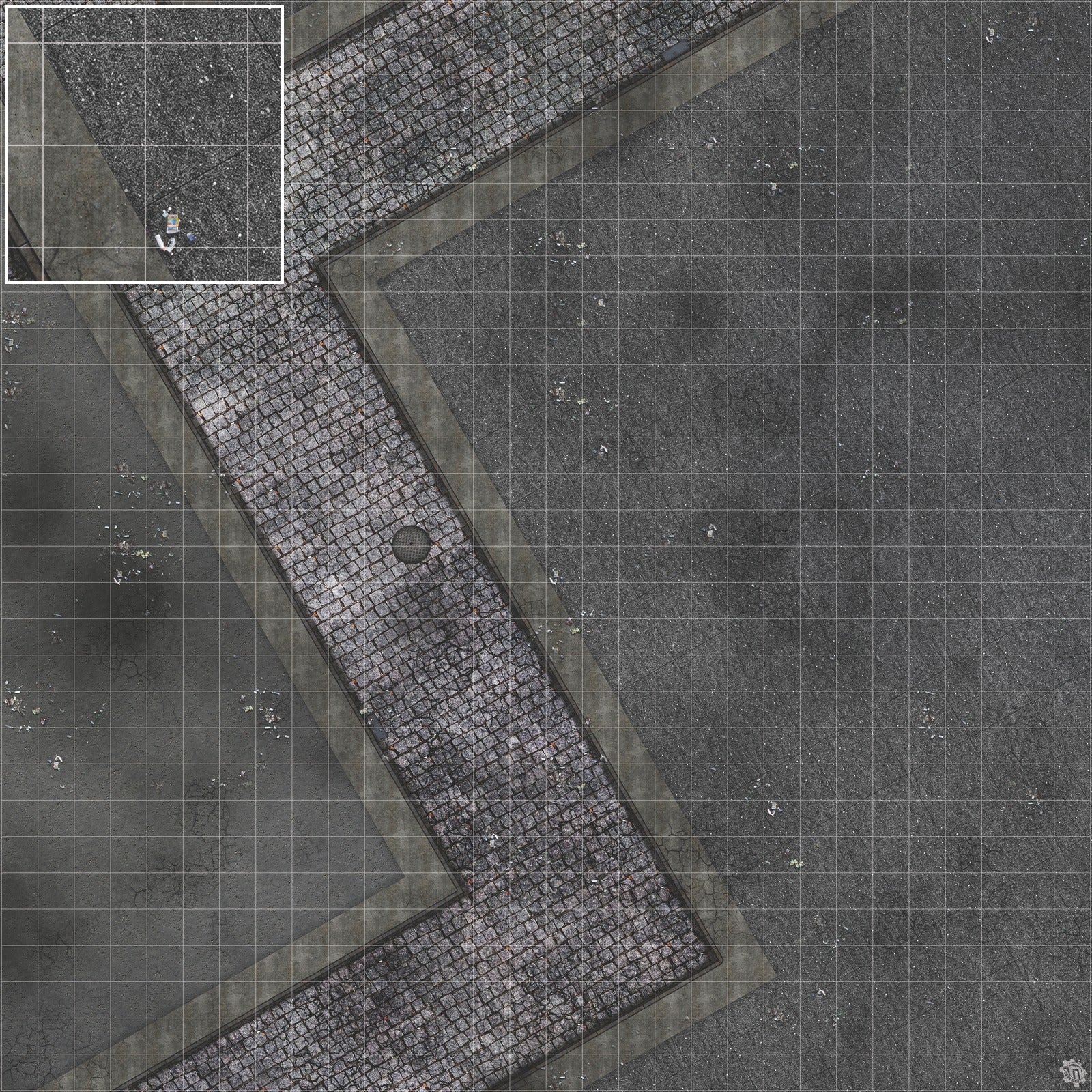 Mats by Mars: Victorian Alley (Bend Rd) Tabletop Wargaming Play Mat