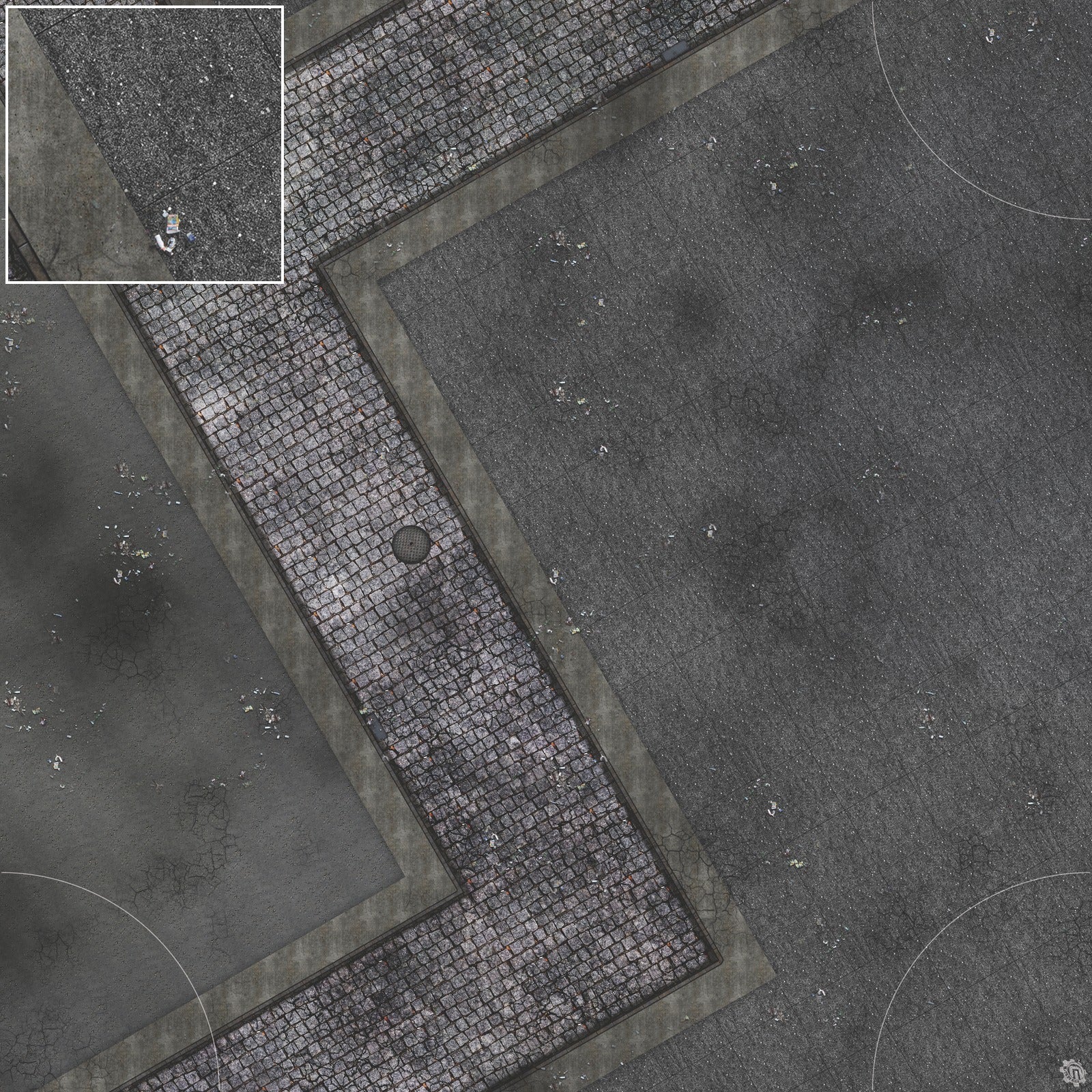 Mats by Mars: Victorian Alley (Bend Rd) Tabletop Wargaming Play Mat