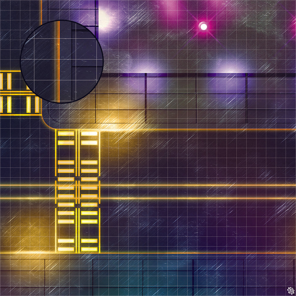 Mats by Mars: Techno Strip Tabletop Wargaming Play Mat