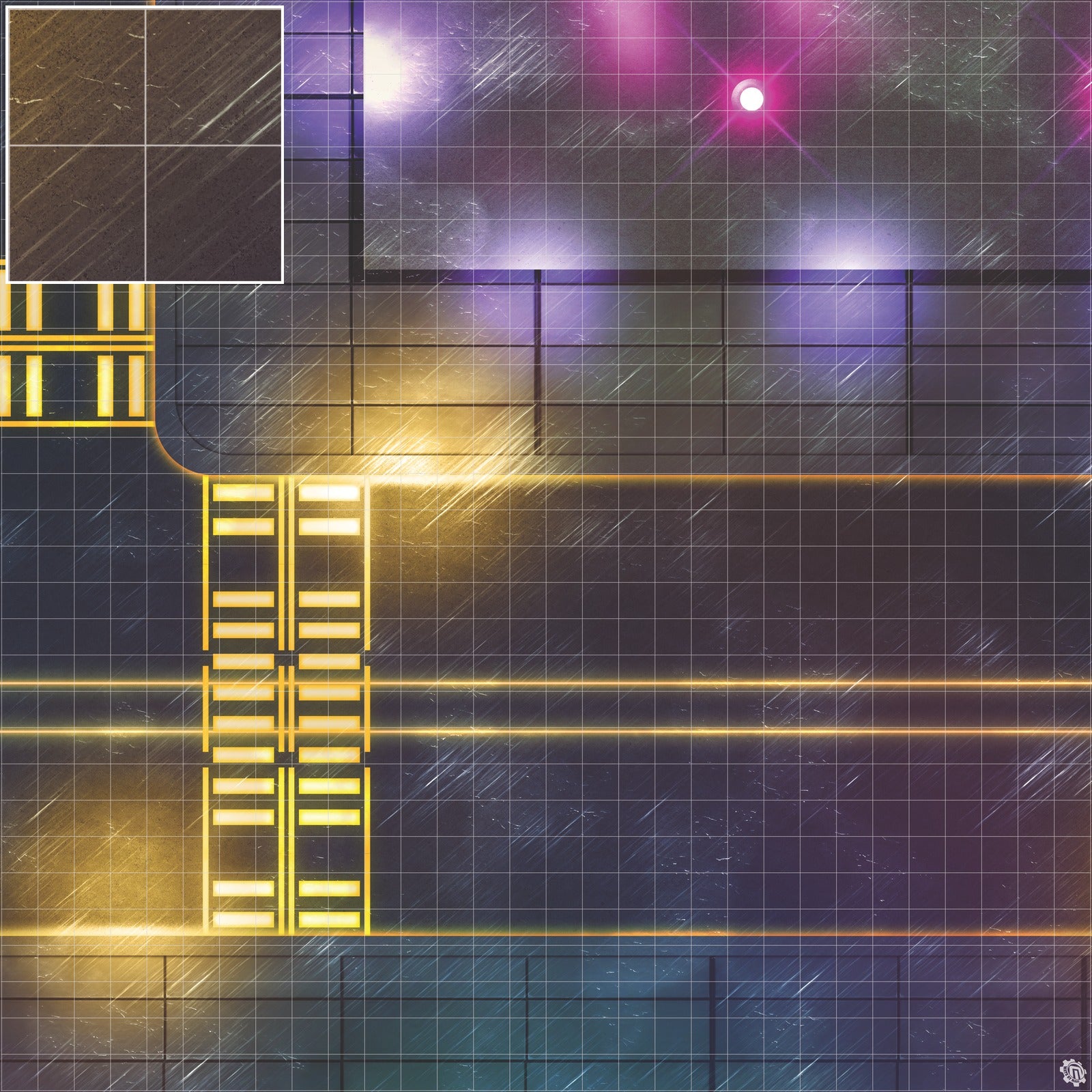 Mats by Mars: Techno Strip Tabletop Wargaming Play Mat