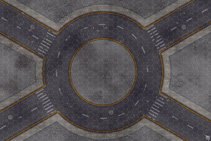 Mats by Mars: Crime Alley (Circle) Tabletop Wargaming Play Mat