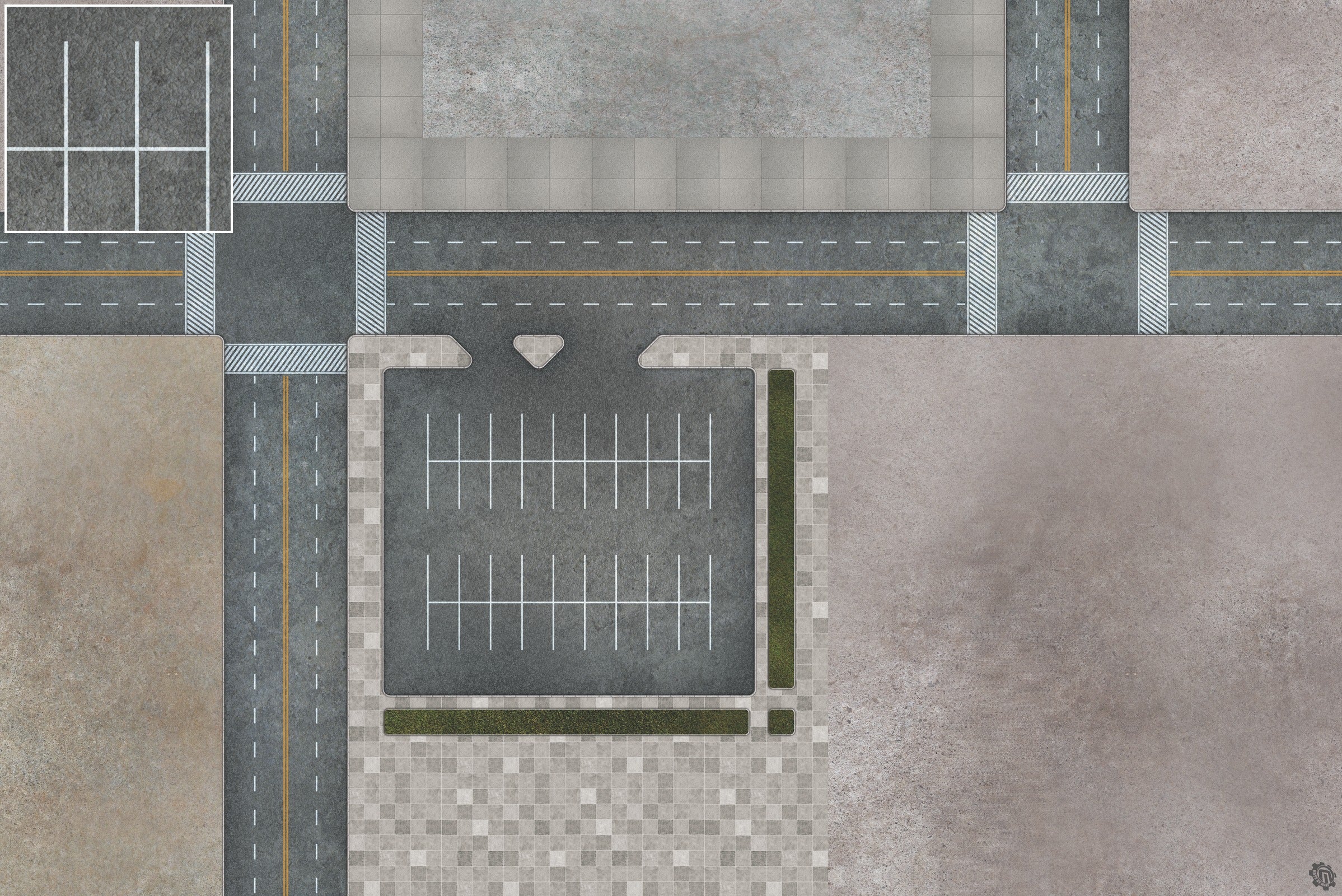 Mats by Mars: Streets of Justice B Tabletop Wargaming Play Mat
