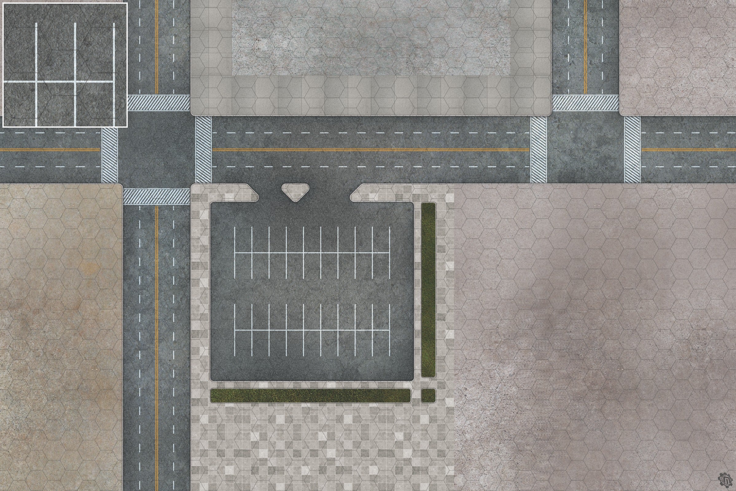 Mats by Mars: Streets of Justice B Tabletop Wargaming Play Mat