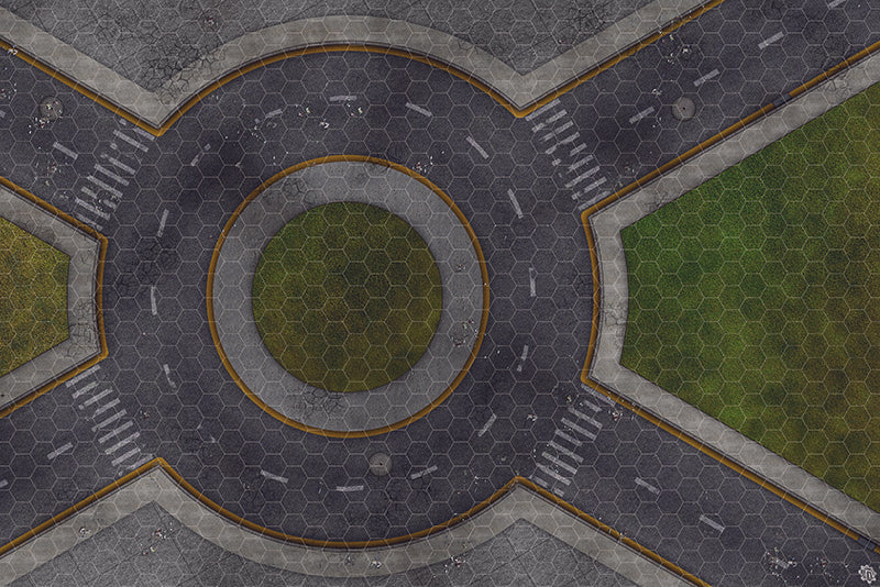 Mats by Mars: Park Avenue (Circle) Tabletop Wargaming Play Mat