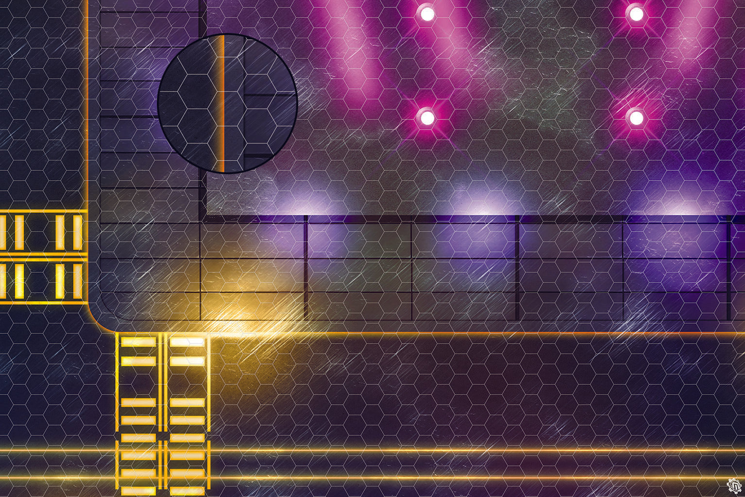 Mats by Mars: Techno Strip Tabletop Wargaming Play Mat