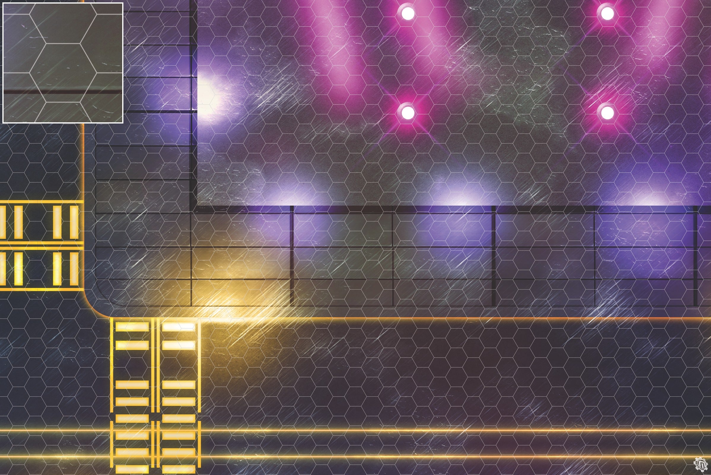 Mats by Mars: Techno Strip Tabletop Wargaming Play Mat
