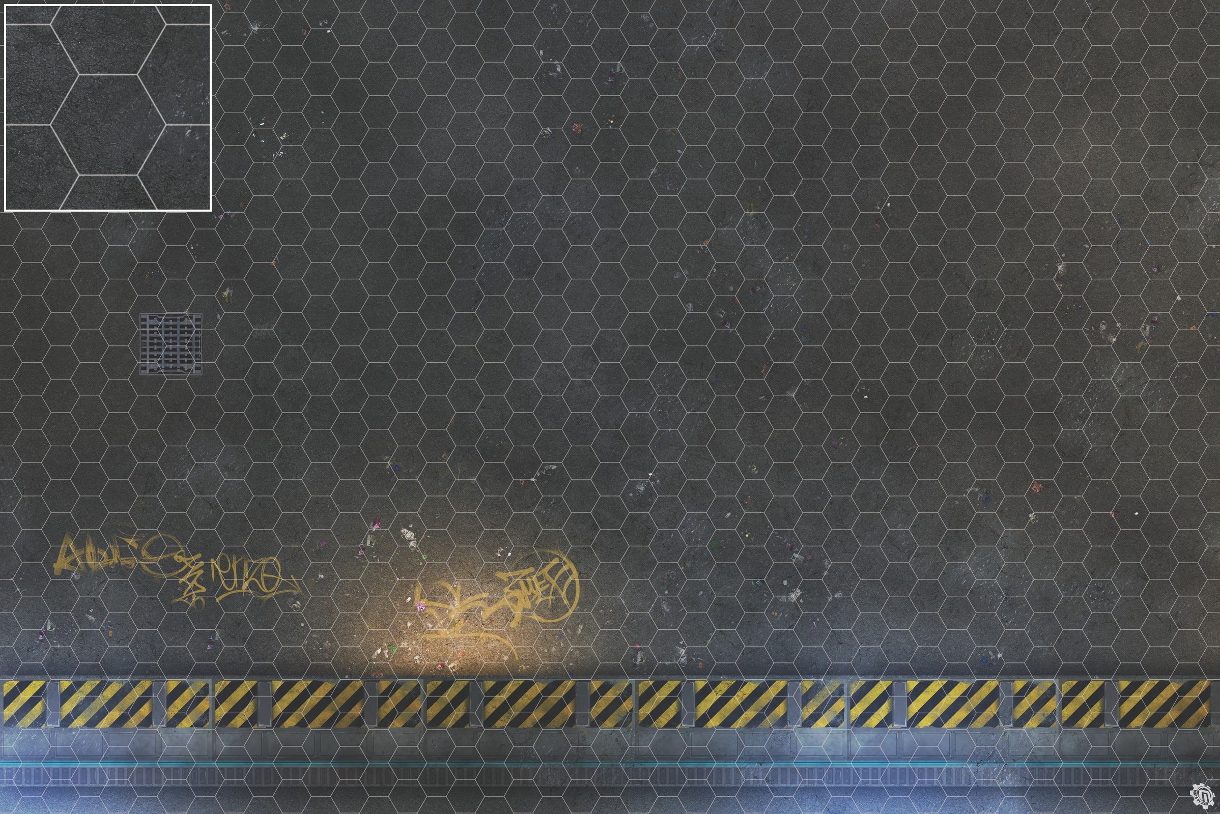 Mats by Mars: Loading Dock Lot Tabletop Wargaming Play Mat