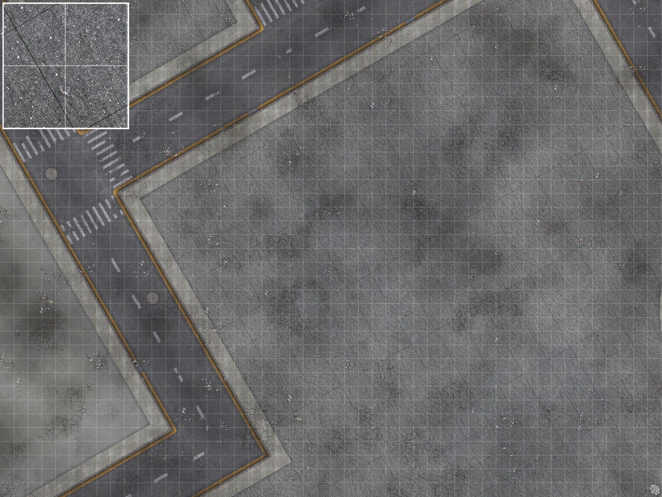 Mats by Mars: Crime Alley (Bend Rd) Tabletop Wargaming Play Mat