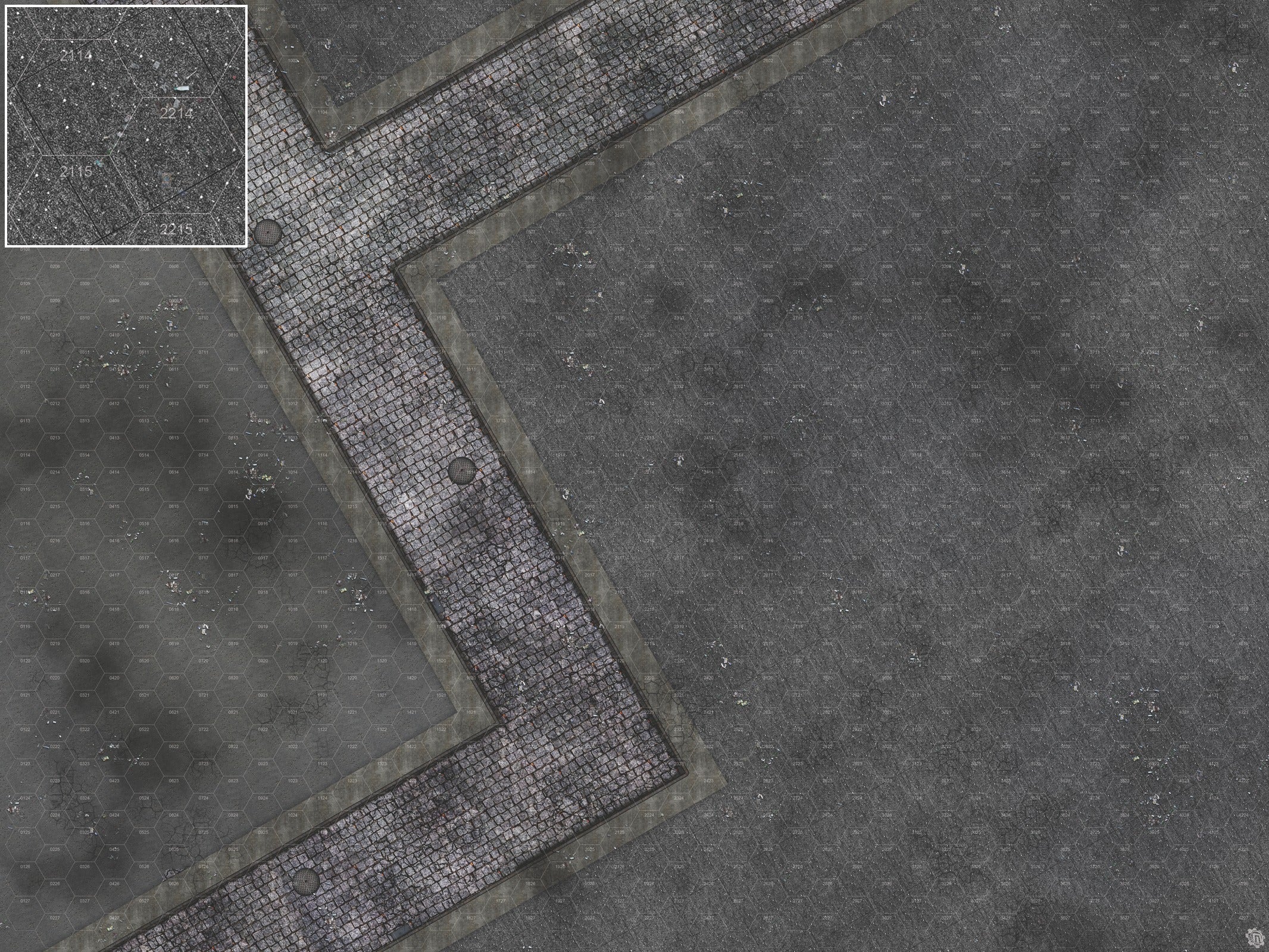 Mats by Mars: Victorian Alley (Bend Rd) Tabletop Wargaming Play Mat