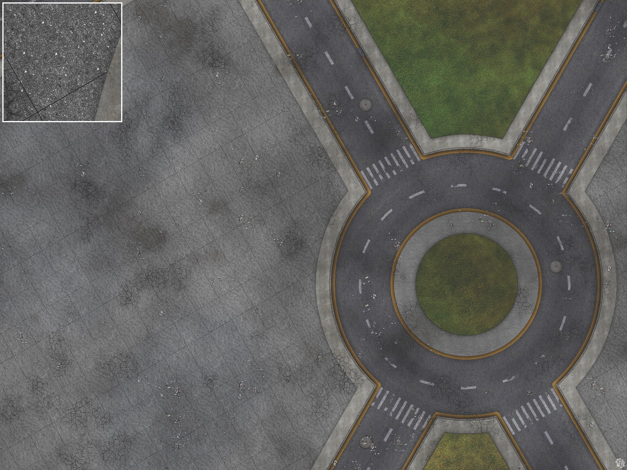 Mats by Mars: Park Avenue (Circle) Tabletop Wargaming Play Mat