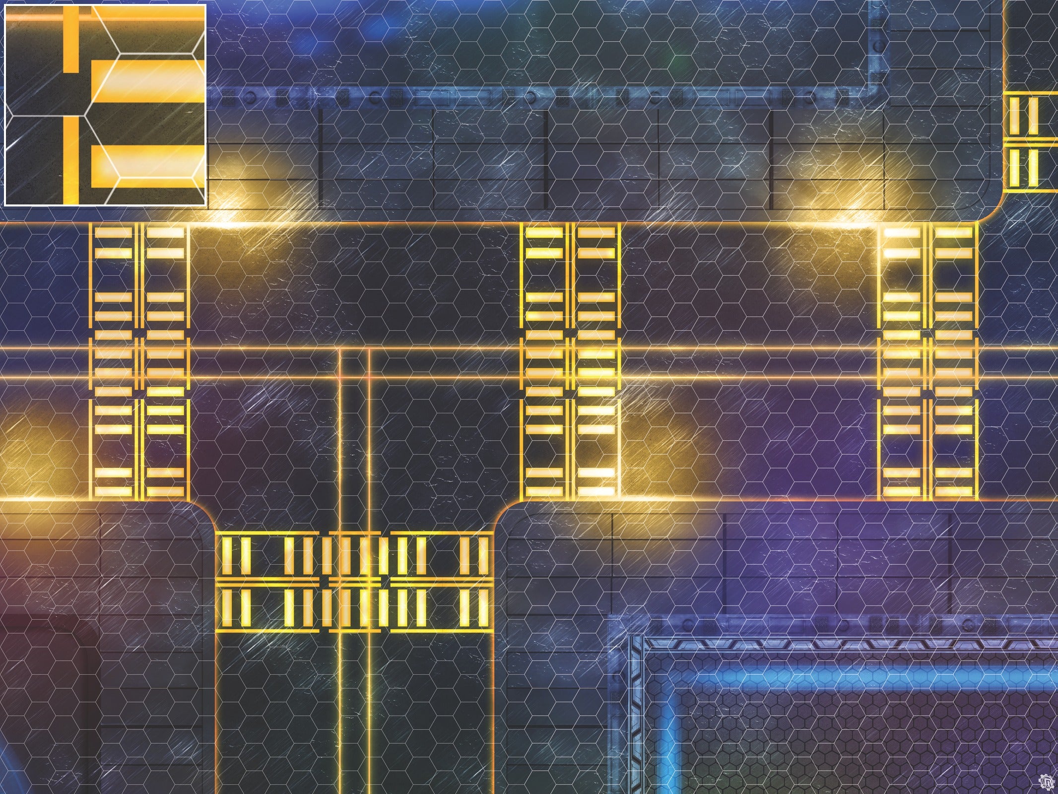Mats by Mars: Techno Strip Tabletop Wargaming Play Mat
