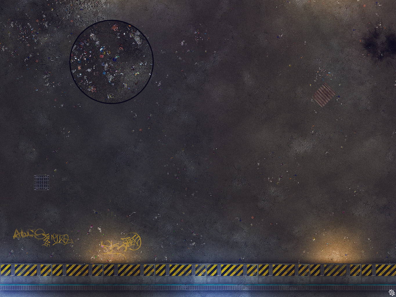 Mats by Mars: Loading Dock Lot Tabletop Wargaming Play Mat