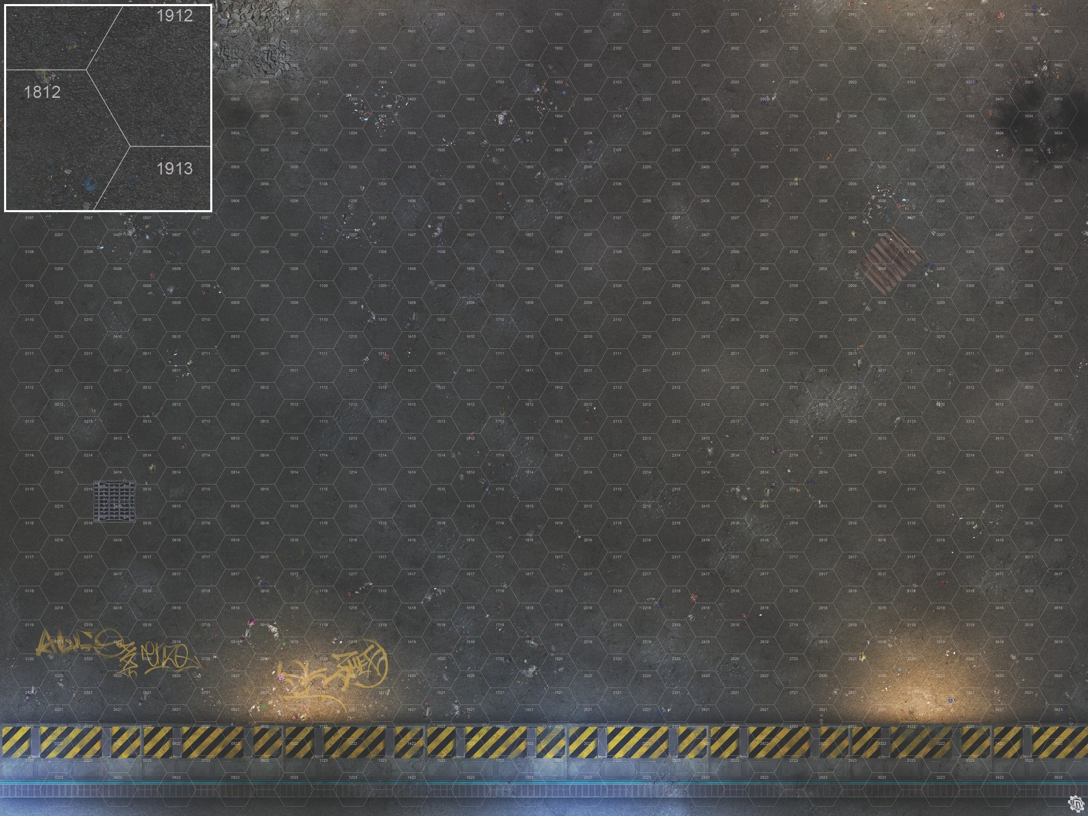 Mats by Mars: Loading Dock Lot Tabletop Wargaming Play Mat