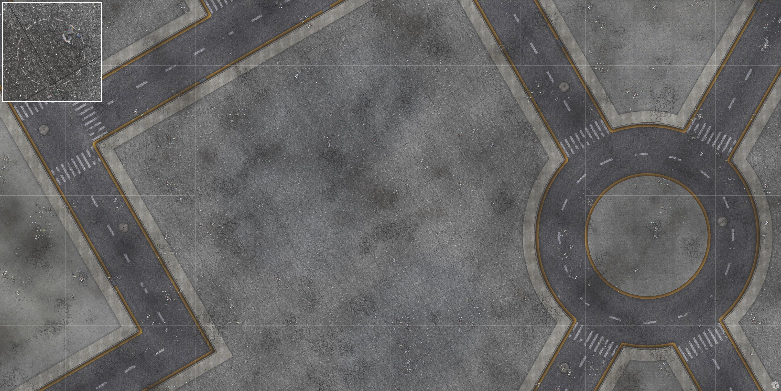 Mats by Mars: Crime Alley (Bend Rd) Tabletop Wargaming Play Mat