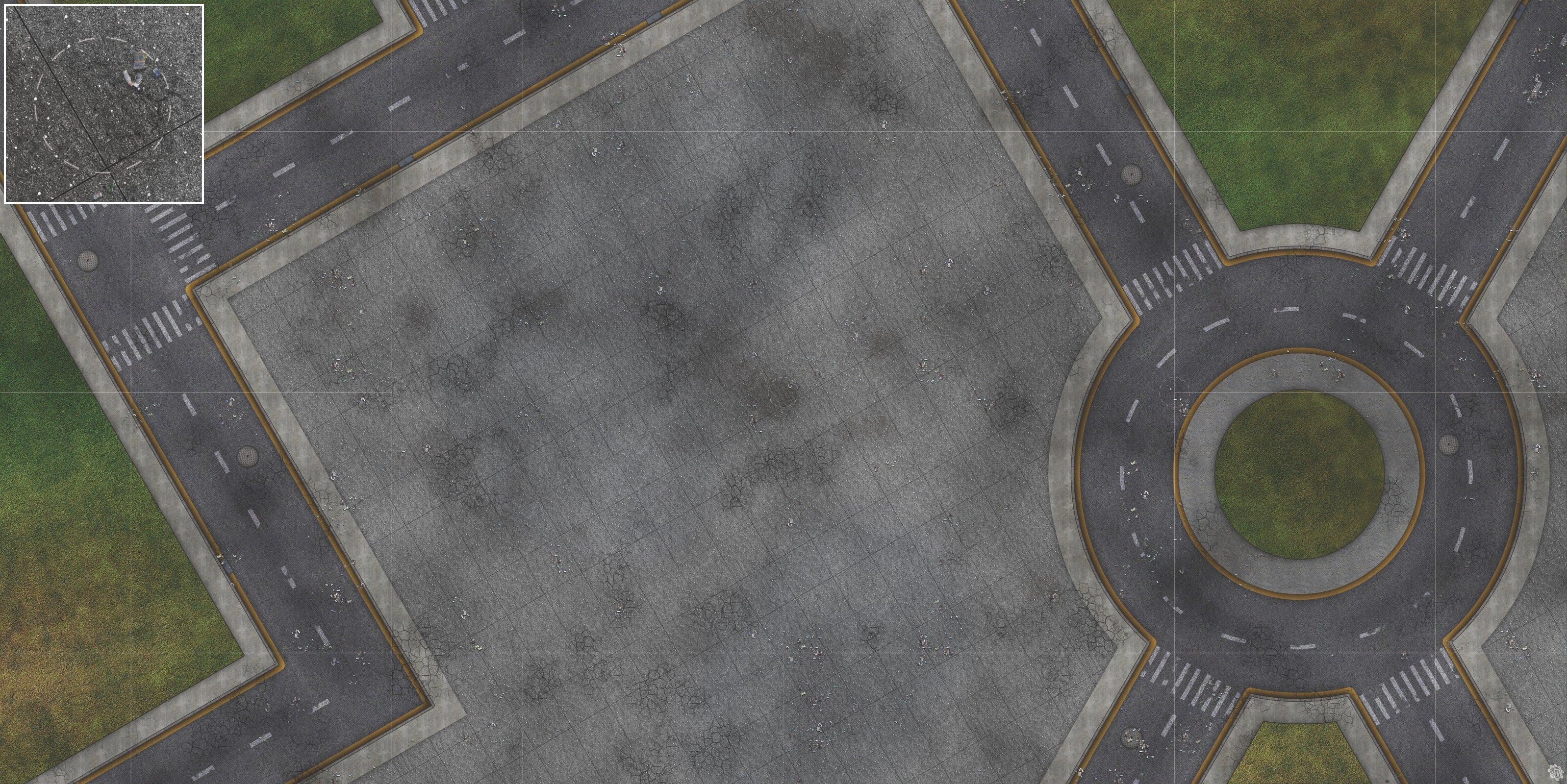 Mats by Mars: Park Avenue (Bend Rd) Tabletop Wargaming Play Mat