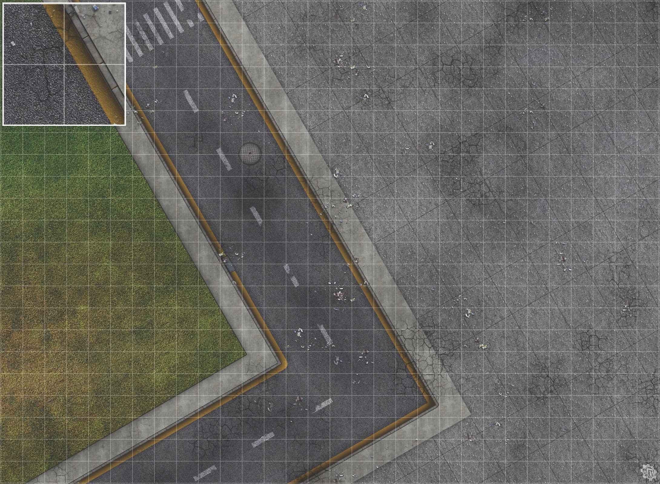 Mats by Mars: Park Avenue (Bend Rd) Tabletop Wargaming Play Mat