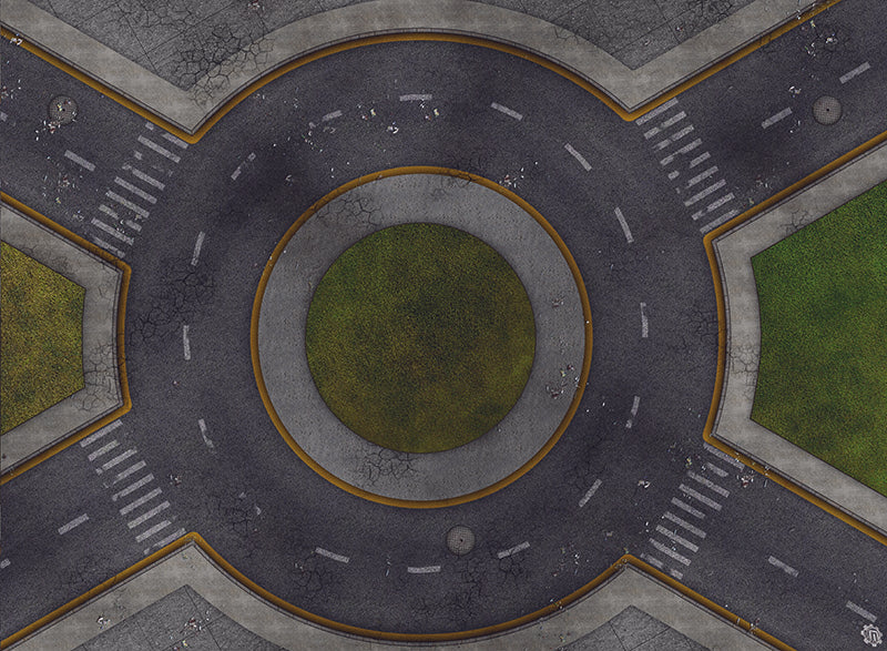 Mats by Mars: Park Avenue (Circle) Tabletop Wargaming Play Mat