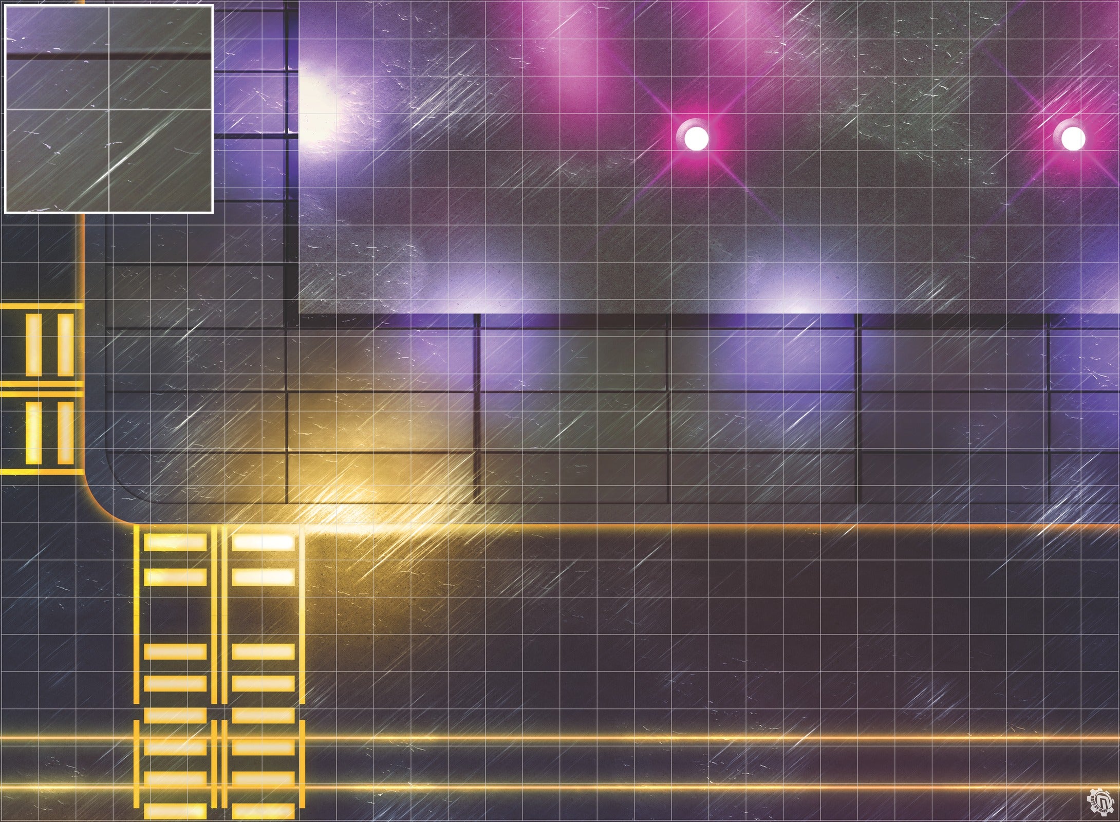 Mats by Mars: Techno Strip Tabletop Wargaming Play Mat