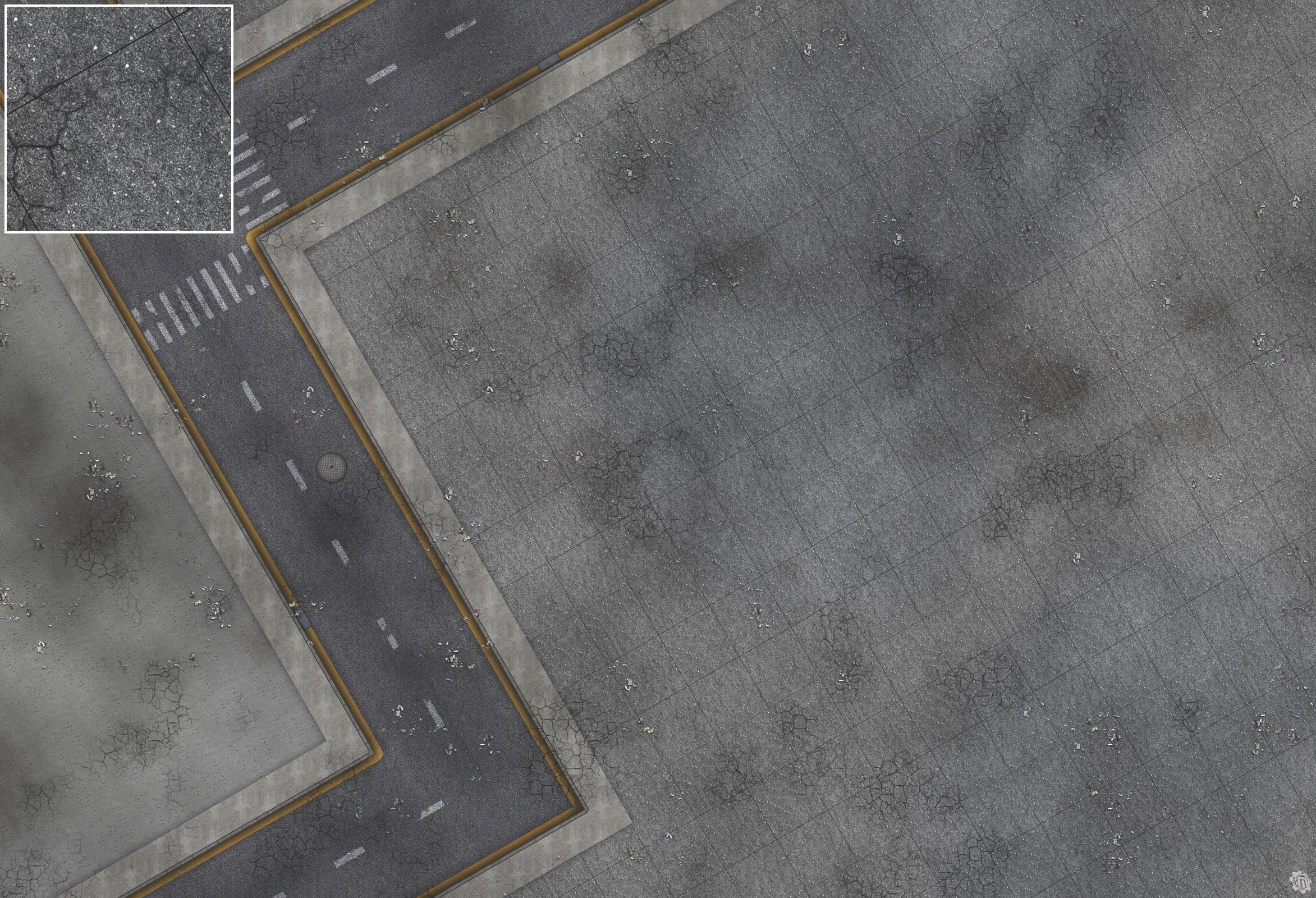 Mats by Mars: Crime Alley (Bend Rd) Tabletop Wargaming Play Mat
