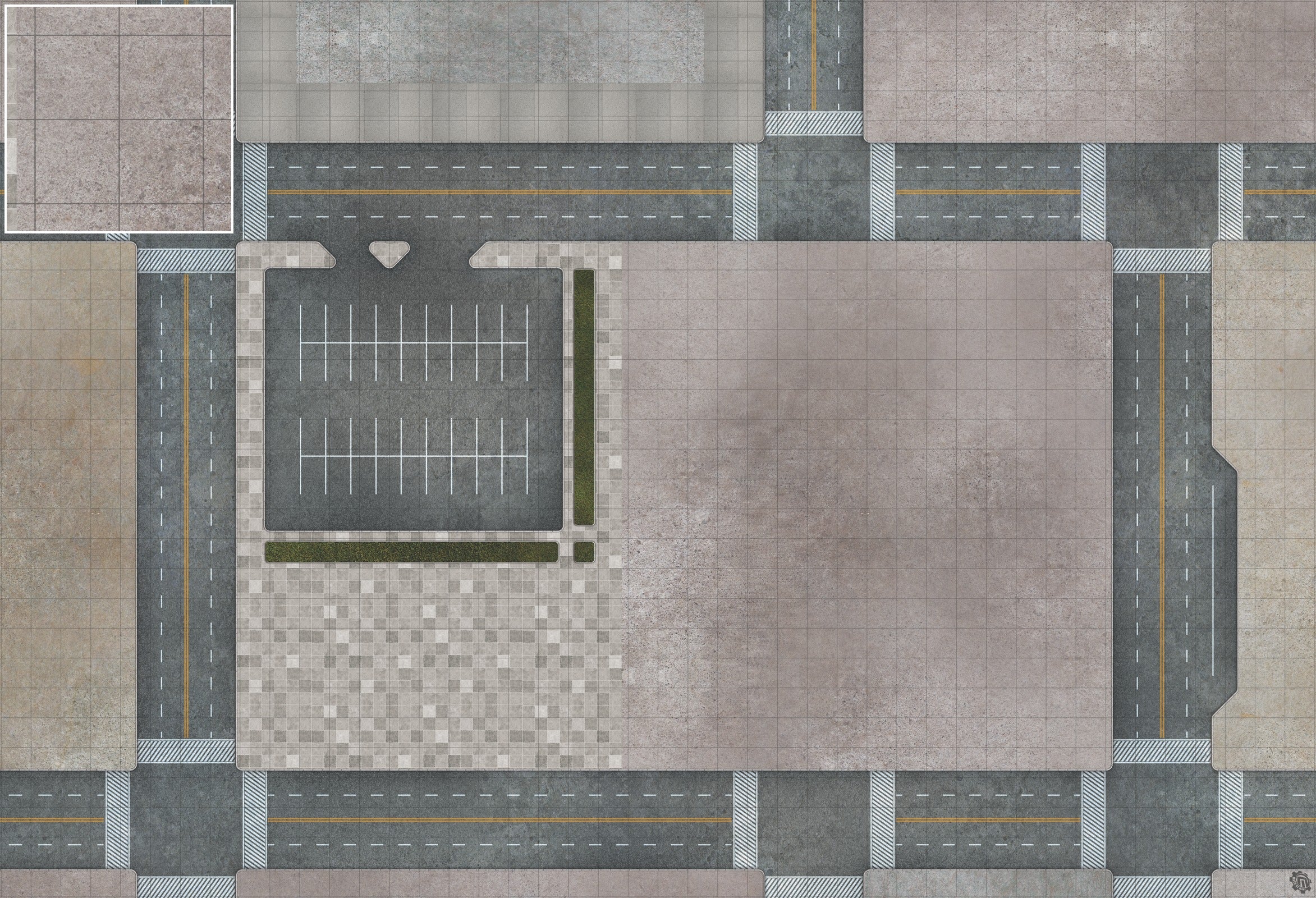 Mats by Mars: Streets of Justice B Tabletop Wargaming Play Mat