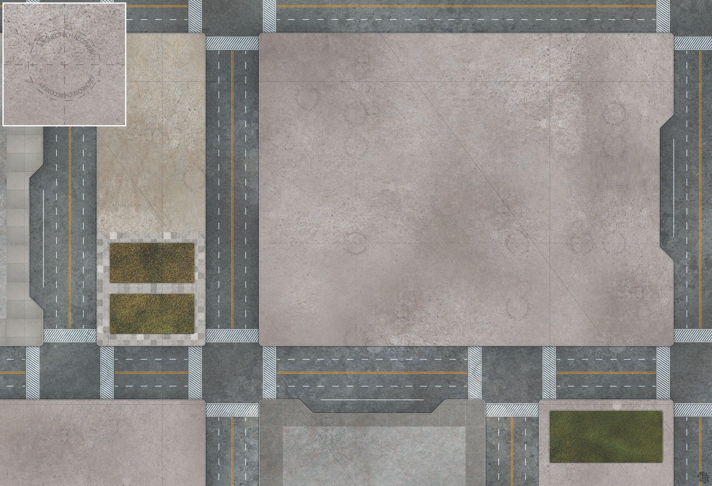 Mats by Mars: Streets of Justice C Tabletop Wargaming Play Mat