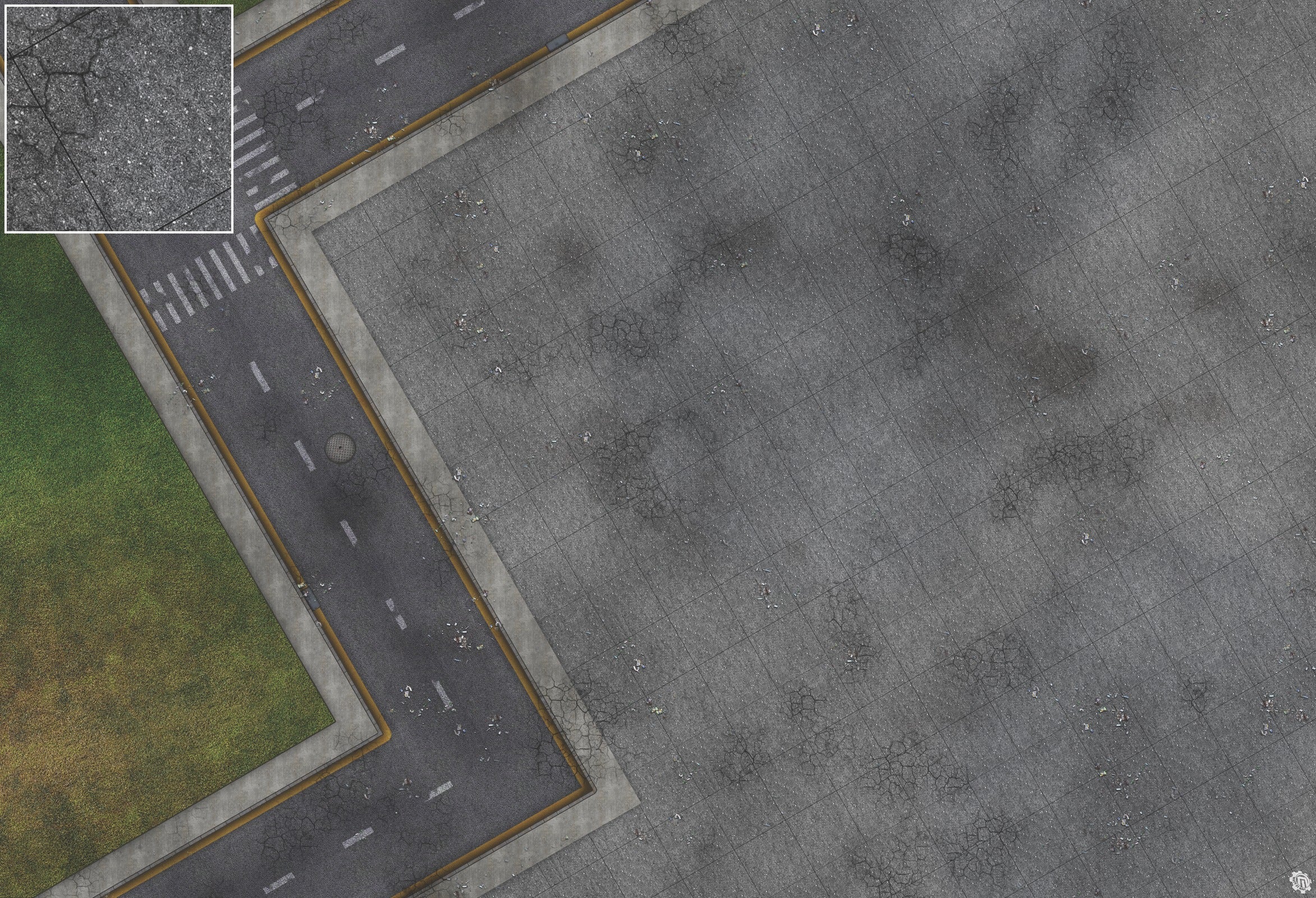 Mats by Mars: Park Avenue (Bend Rd) Tabletop Wargaming Play Mat