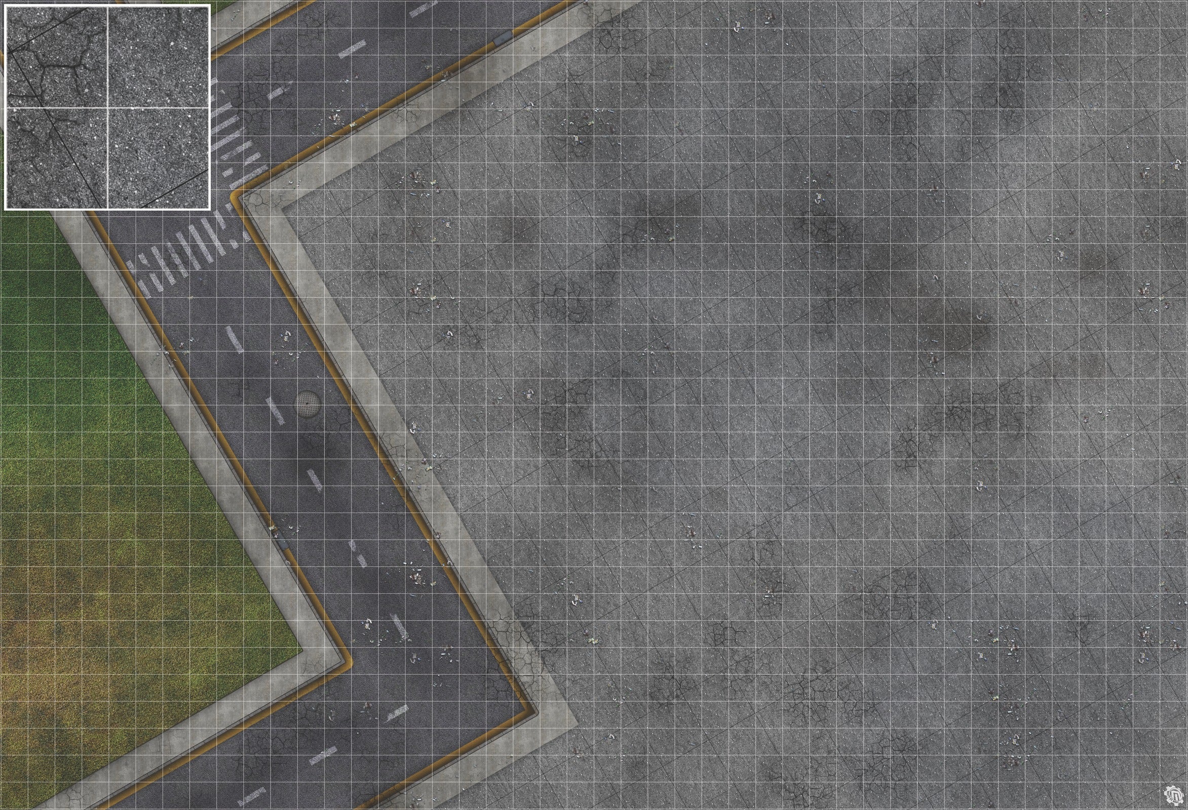 Mats by Mars: Park Avenue (Bend Rd) Tabletop Wargaming Play Mat